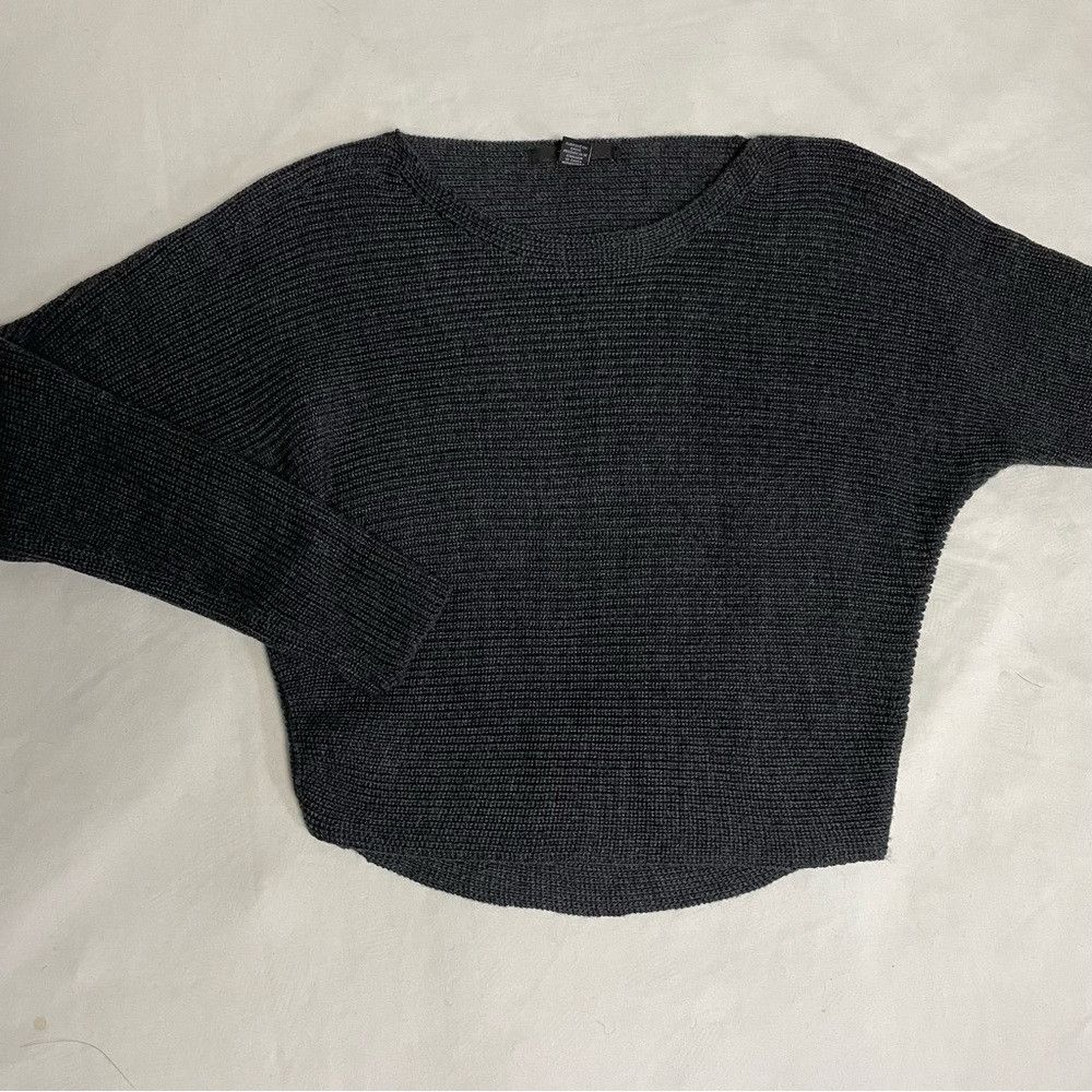 Elie Tahari Tahari Wool Blend Dark Grey Ribbed Sweater Size XS Size XS / US 0-2 / IT 36-38 - 5 Thumbnail