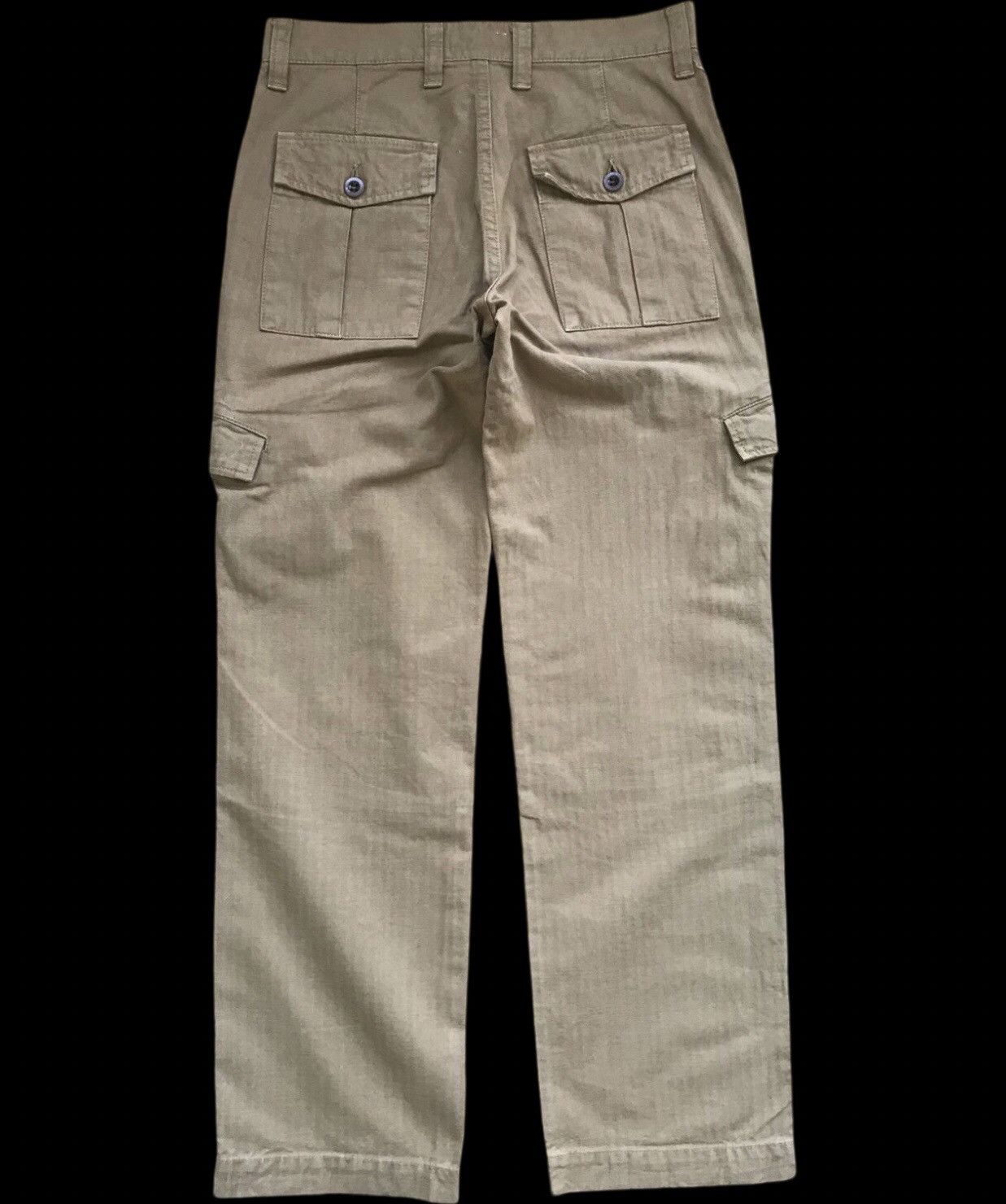 Japanese Brand DOMINGO Japan Multipocket Double Herringbone Cargo Pant Size US 29 - 2 Thumbnail