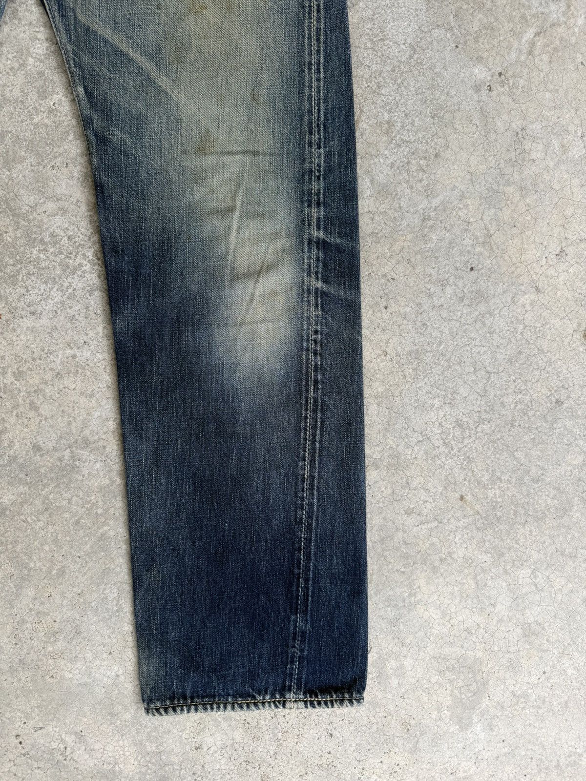 Full Count & Co. Vintage Fullcount 0105 Distressed Jeans Selvedge Denim Size US 30 / EU 46 - 7 Thumbnail