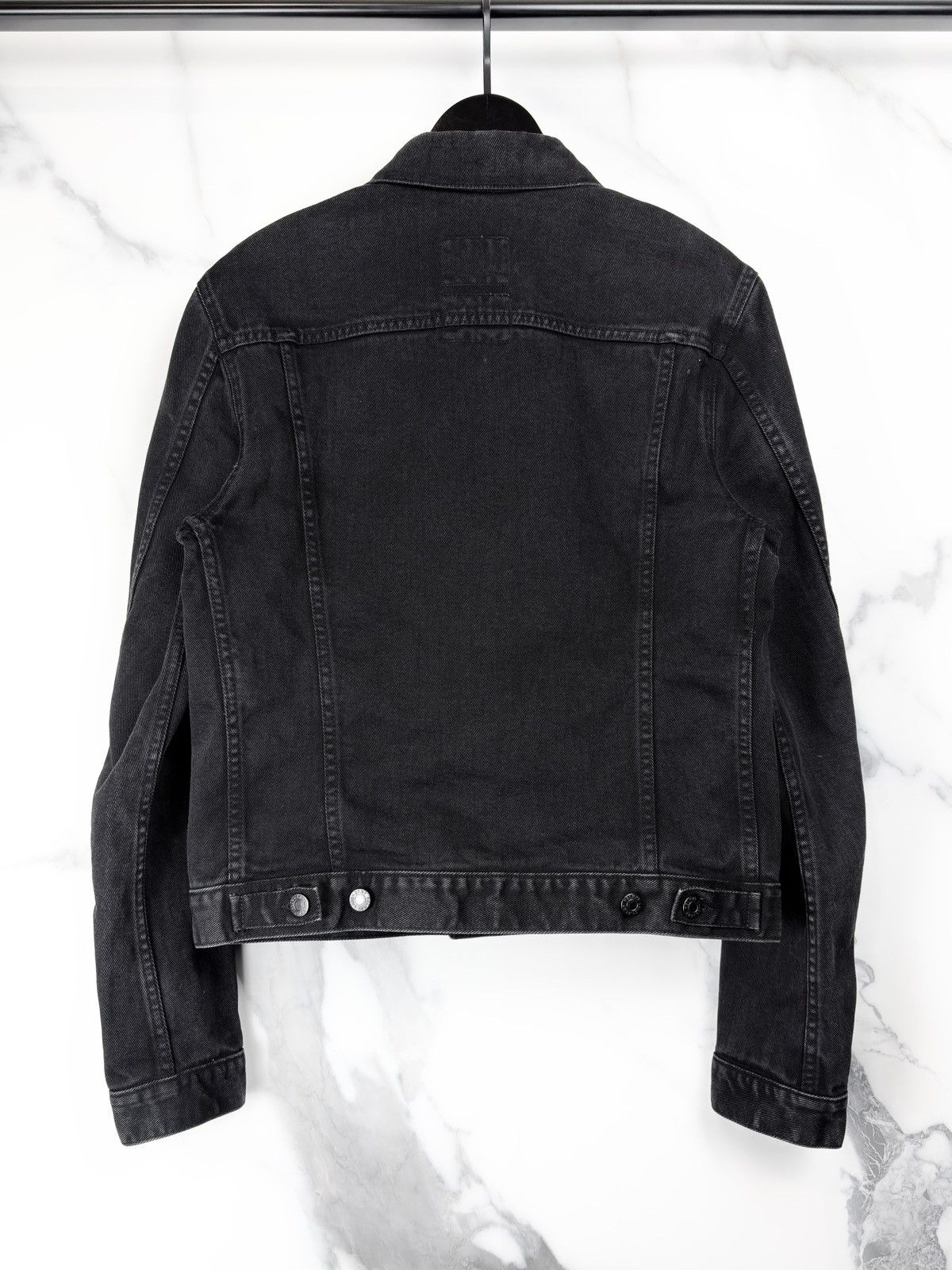 Helmut Lang SS03 Helmut Lang Vintage Black 2 Pocket Trucker Denim Jacket Size US S / EU 44-46 / 1 - 2 Thumbnail