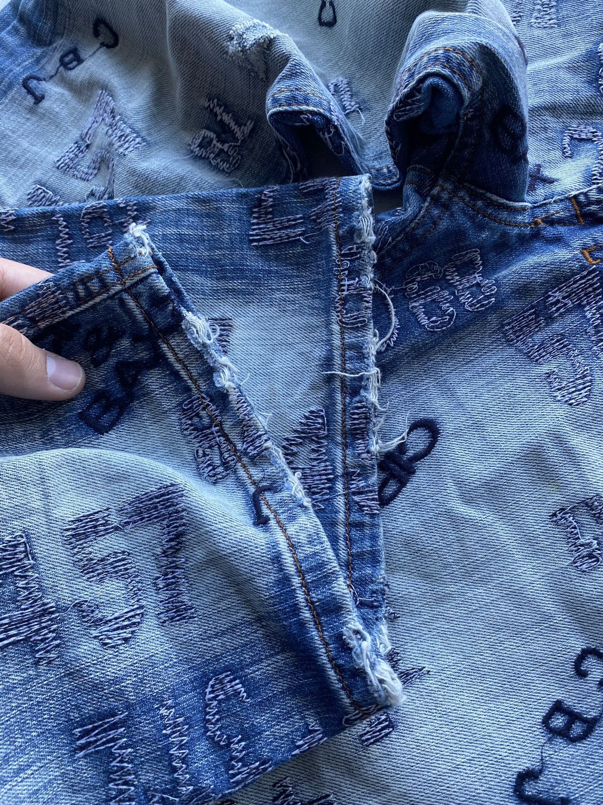 Japanese Brand × Vintage RARE Japanese y2k Opium Gothic Punk Distressed Mens Jeans Size US 30 / EU 46 - 6 Thumbnail