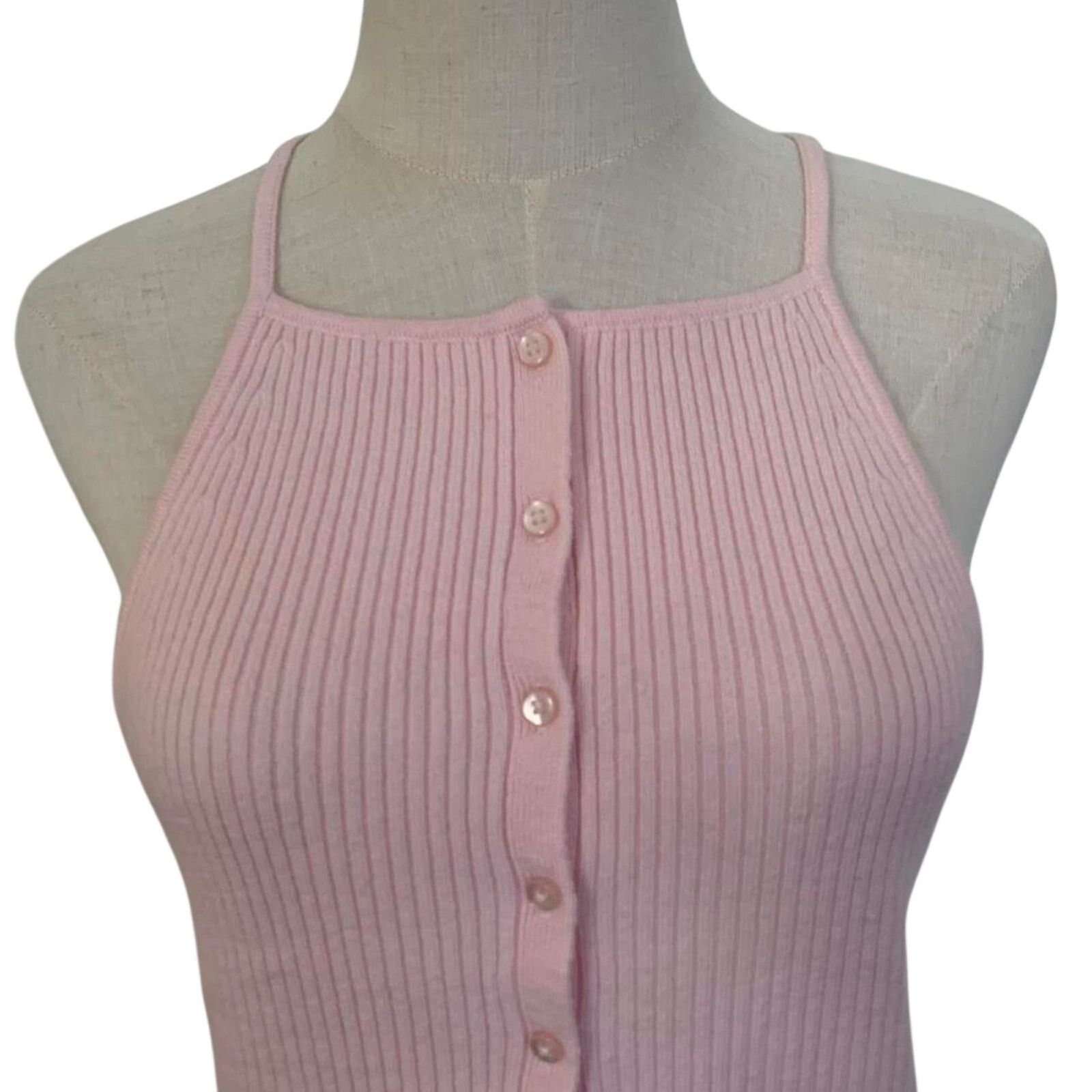 Anthropologie New Anthropologie Wool & Cashmere Button Sweater Tank Size L / US 10 / IT 46 - 3 Thumbnail