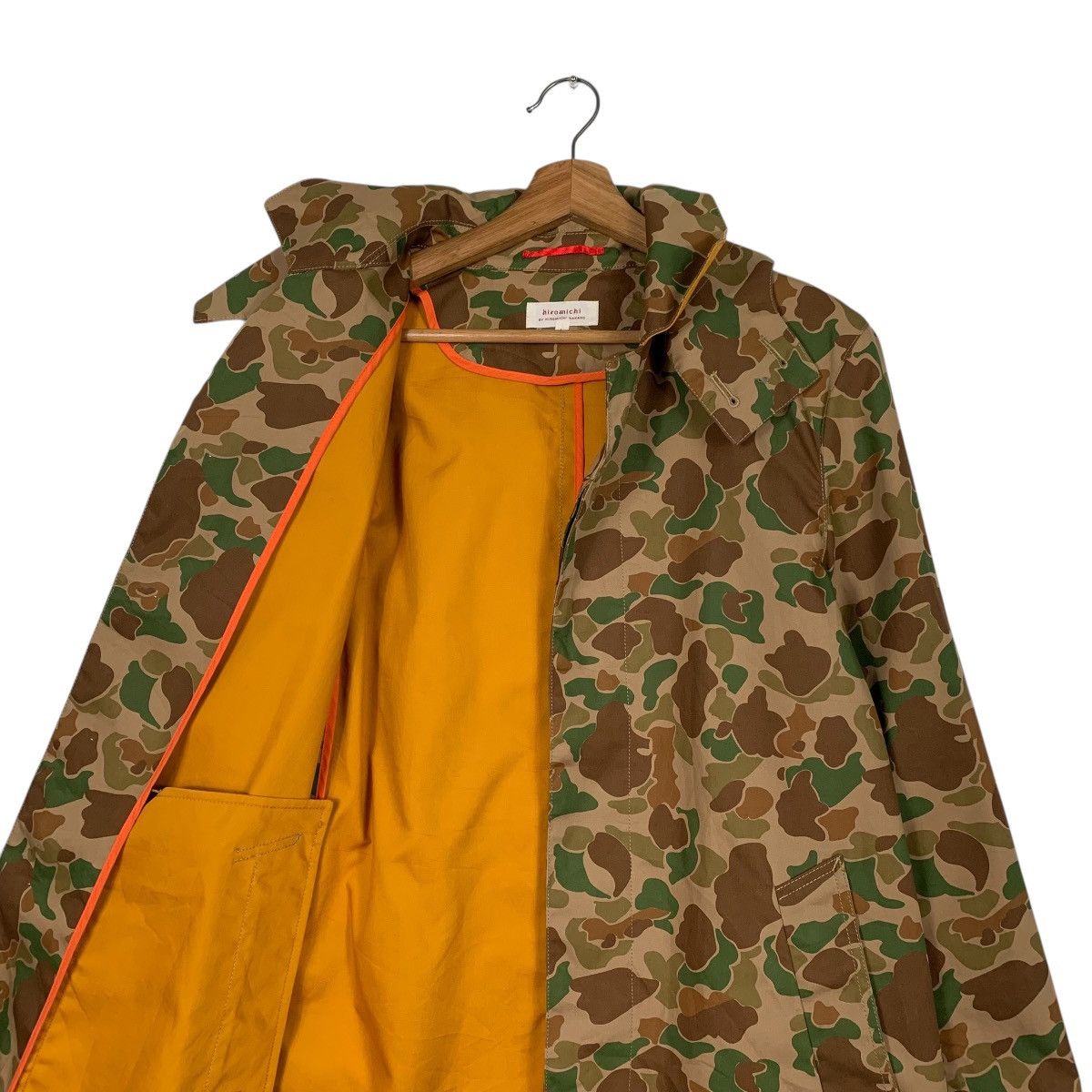 Japanese Brand Japanese Designer Hiromichi Nakano Camo Hooded Coat Size L / US 10 / IT 46 - 11 Thumbnail