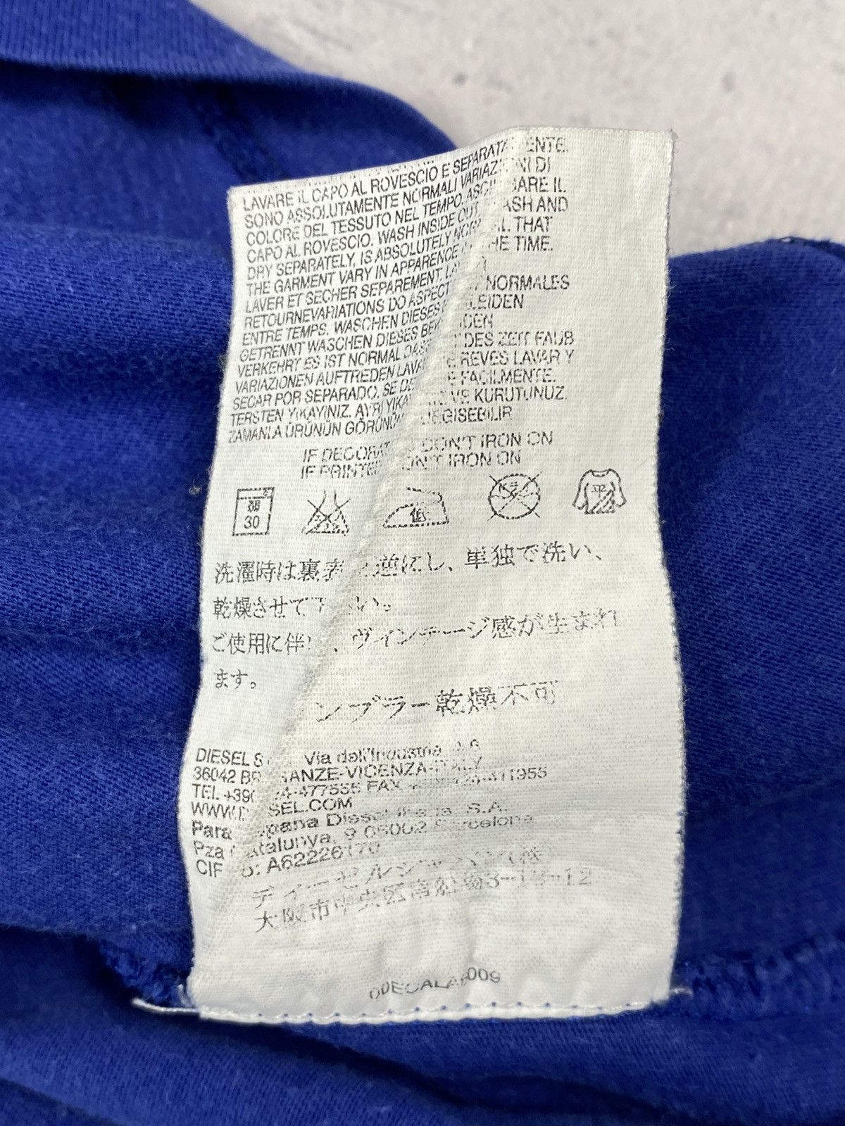 Diesel Vintage 00s Diesel Workwear Graphic Logo Blue T Shirt Size US M / EU 48-50 / 2 - 11 Thumbnail