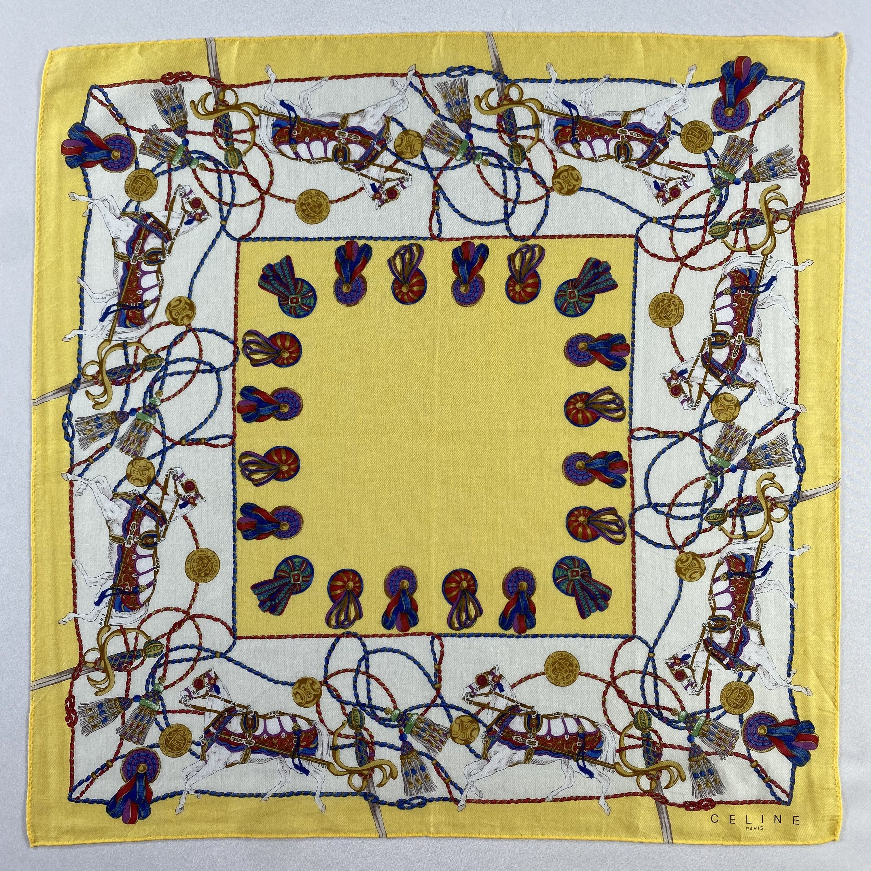Celine × Vintage Celine Neckerchief / Bandana / Handkerchief-P653 Size ONE SIZE - 1 Thumbnail