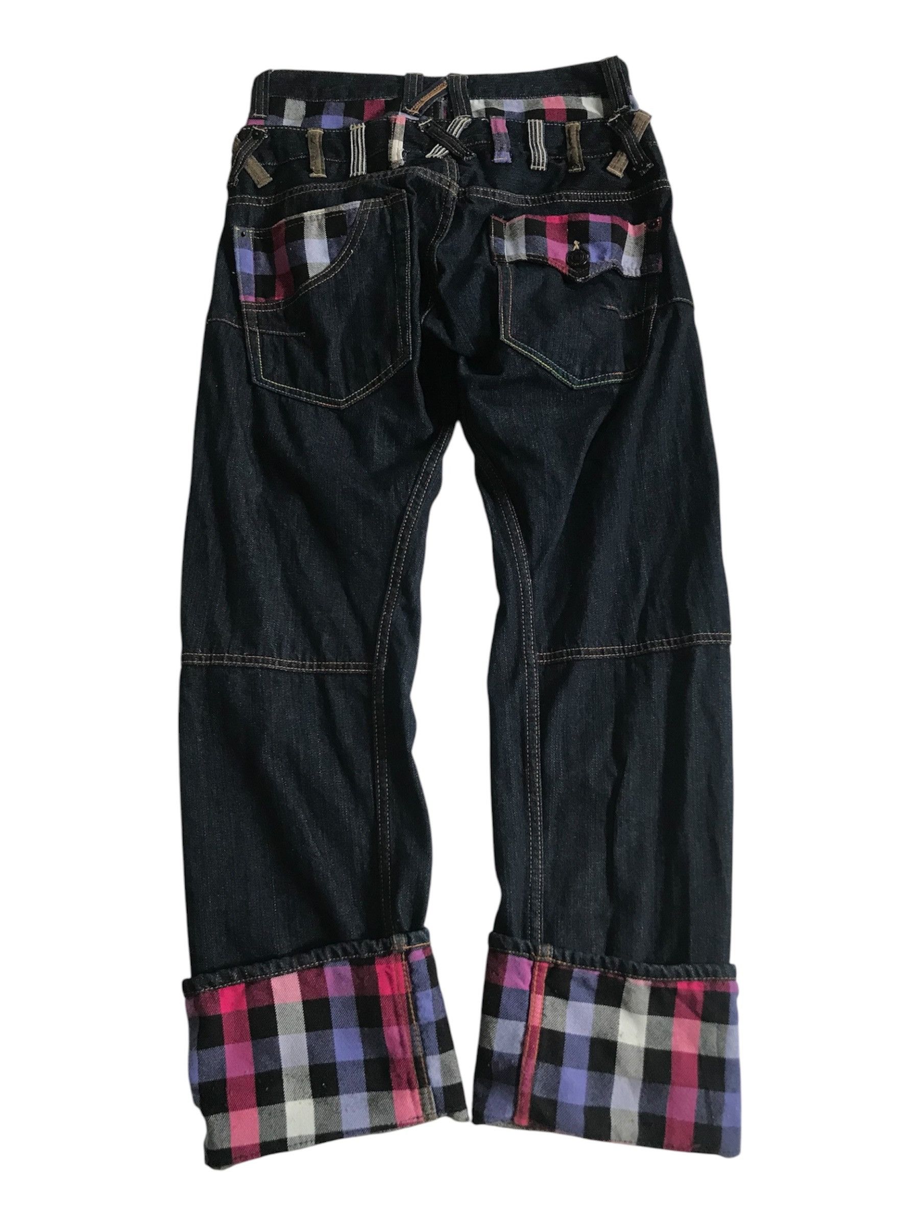Japanese Brand Jack Serika Japanese Double Waist Roll Up Denim Jeans Size US 27 - 5 Thumbnail