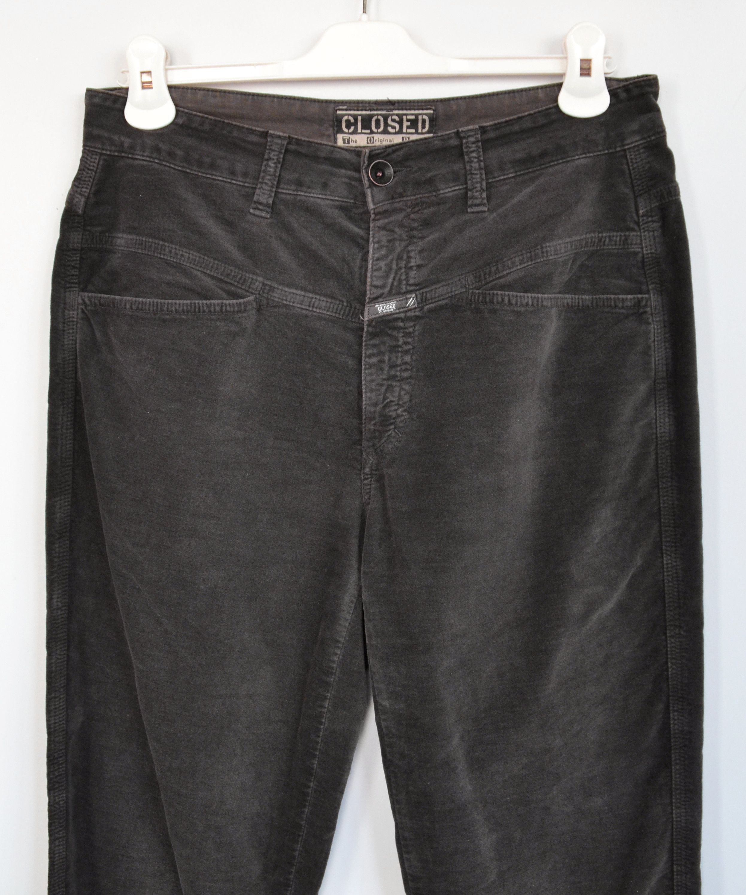 image of Closed Pants Velvet Trousers 80's 90's Logo Brown in Dark Brown, Men's (Size 32)