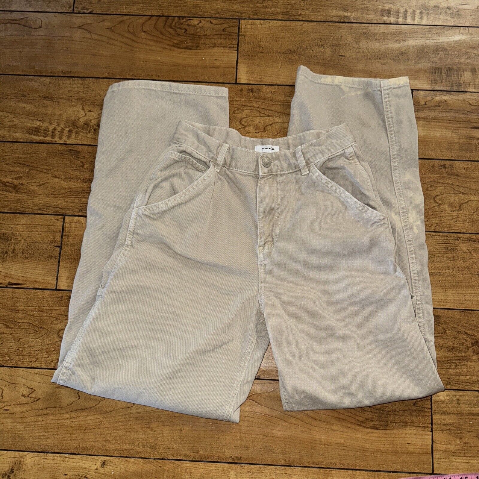 Garage × Japanese Brand × Vintage Women’s Garage Carpenter Pants Tan Size 124x32 Skater Size 24" / US 00 / IT 34 - 3 Thumbnail