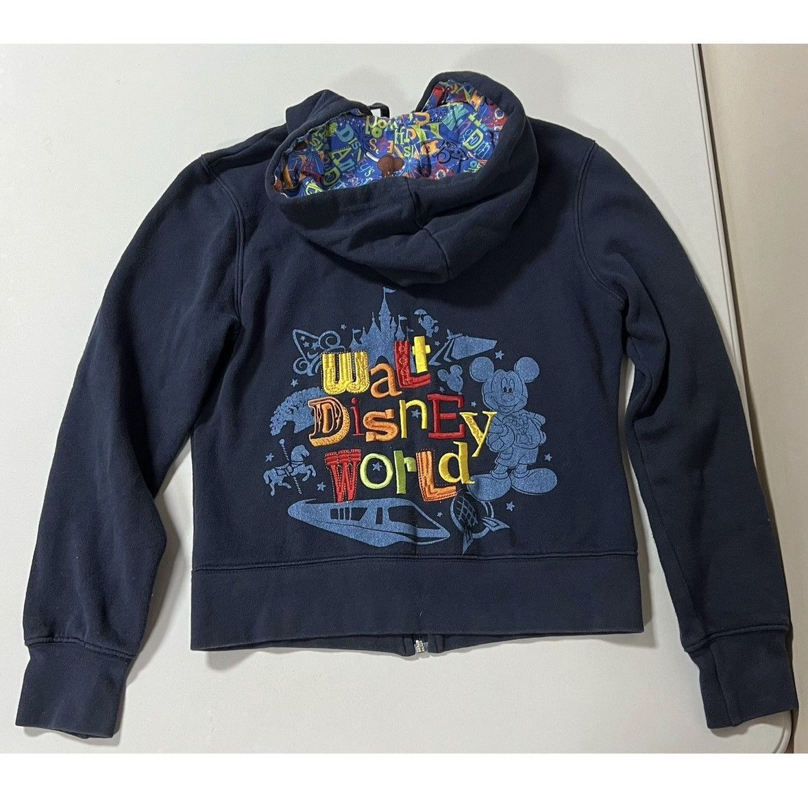 Disney Blue ‘Walt Disney World’ Mickey Mouse Sweatshirt Hoodie XS ✨ Size XS / US 0-2 / IT 36-38 - 5 Thumbnail