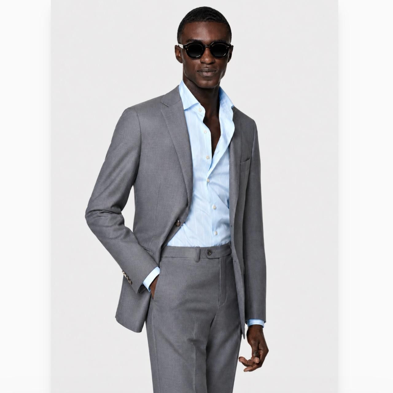 Suitsupply Suitsupply Sienna slim Guabello 130s grey wool jacket 40R Size 40R - 6 Thumbnail