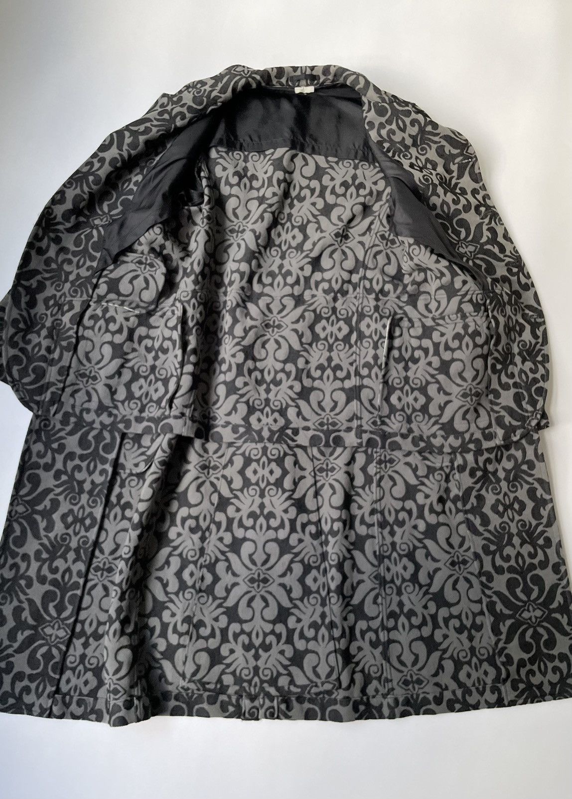 Comme des Garcons A/W 13 Gray Floral Jacquard Overcoat Size US M / EU 48-50 / 2 - 11 Thumbnail
