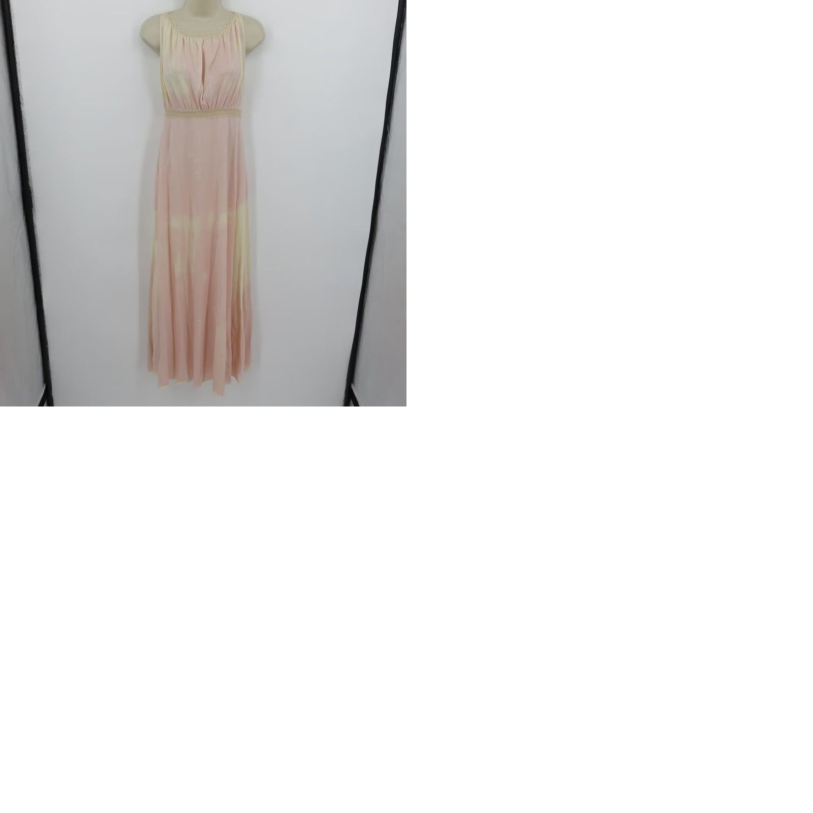 Vintage VTG Miss Elaine Nightgown Gown Pink Cream Lace Sleep Dress Sleeveless Pullover One Size Womens Vintage Pattern: Tie Dye Size ONE SIZE - 9 Thumbnail