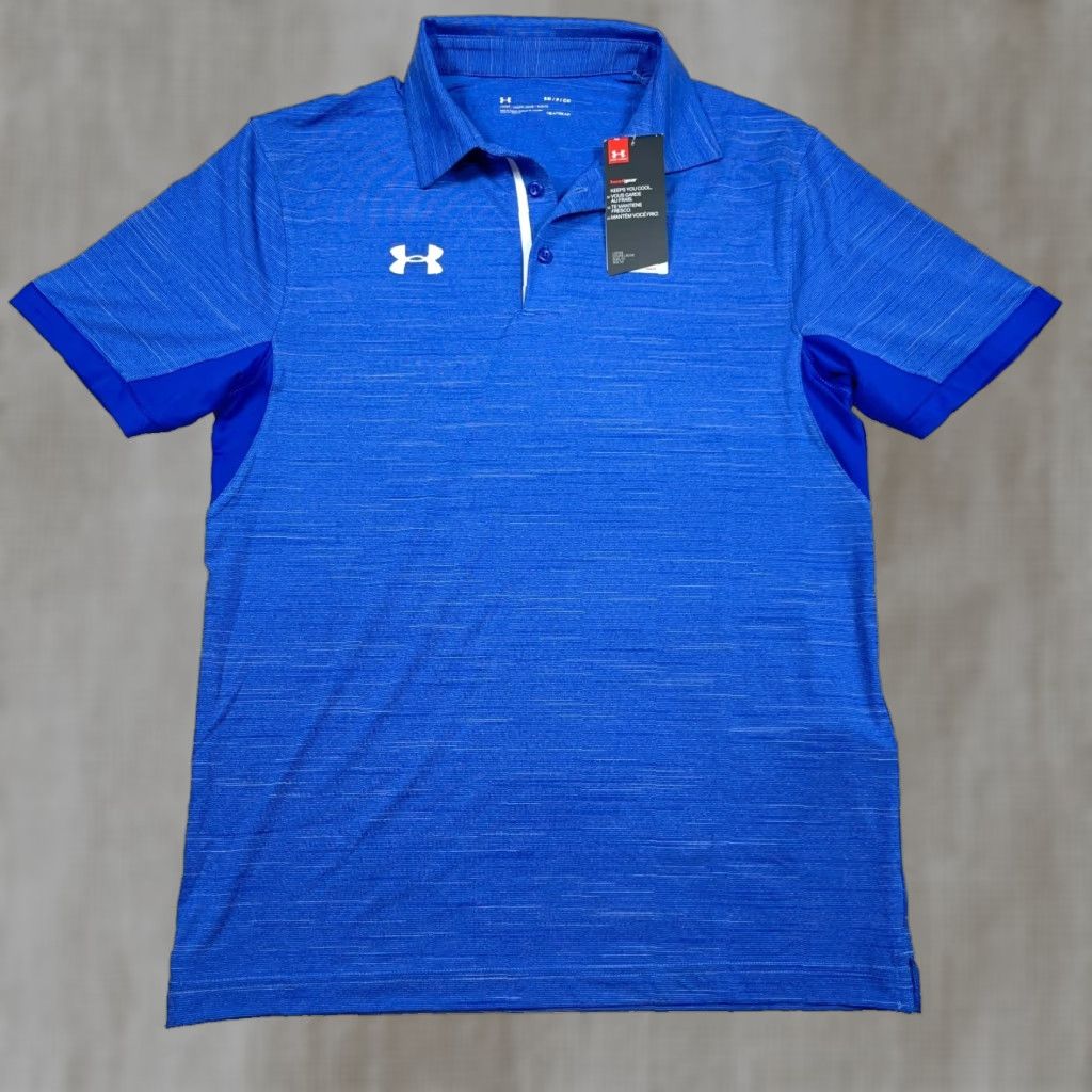 Under Armour Under Armour Polo Shirt Men Small Royal Blue Heat Gear Loose Fit Performance Shirt Size US S / EU 44-46 / 1 - 1 Thumbnail