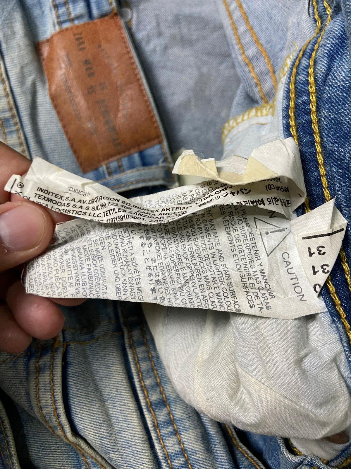 Designer × Vintage × Zara ZARA MAN 1975 Distressed Denim Ripped Jeans (131) Size US 30 / EU 46 - 3 Thumbnail