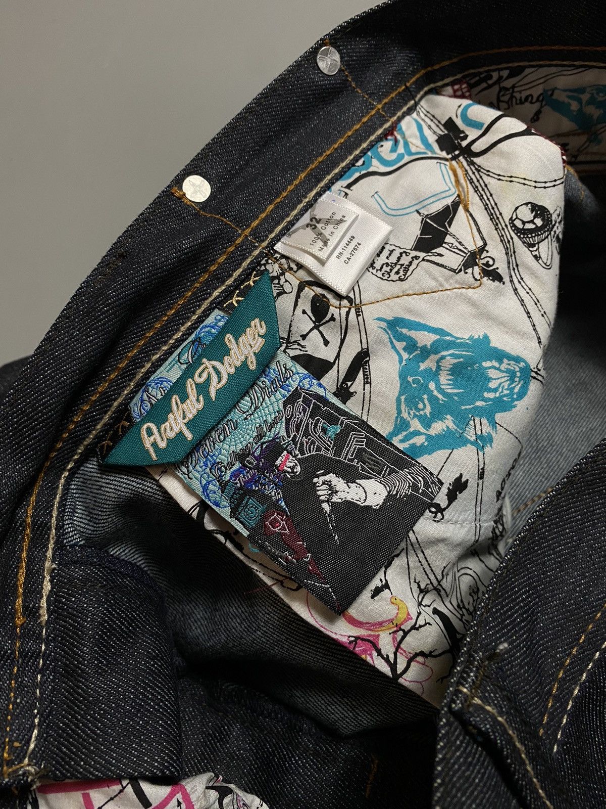 Artful Dodger × Japanese Brand × Vintage Artful Dodger y2k leather elements denim pants Size US 32 / EU 48 - 9 Thumbnail