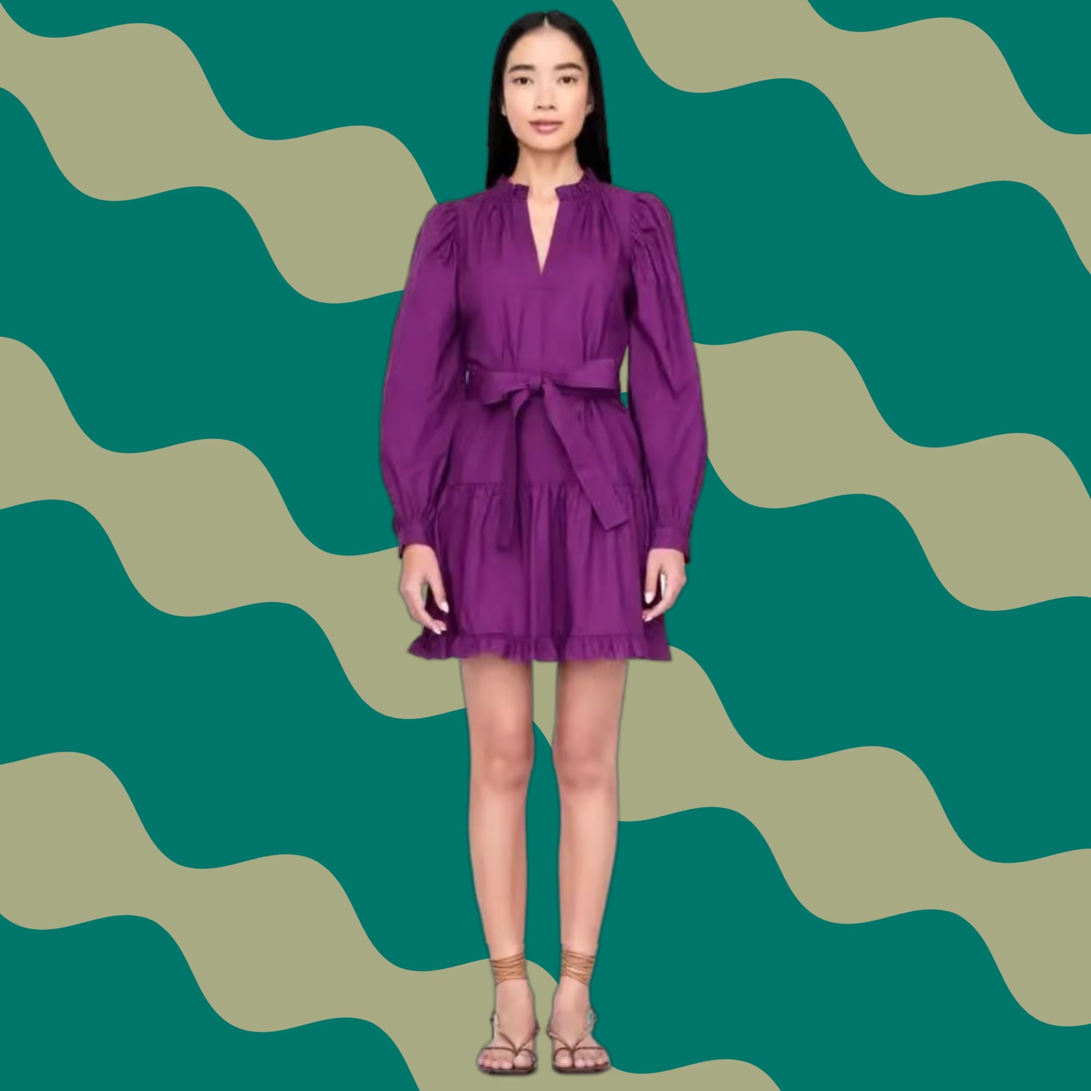 **Marie Oliver size M Plum Long Sleeve Ruffled Women's Dress** User: **Marie Oliver Size M Plum Long Sleeve Ruffled Women's Dress**