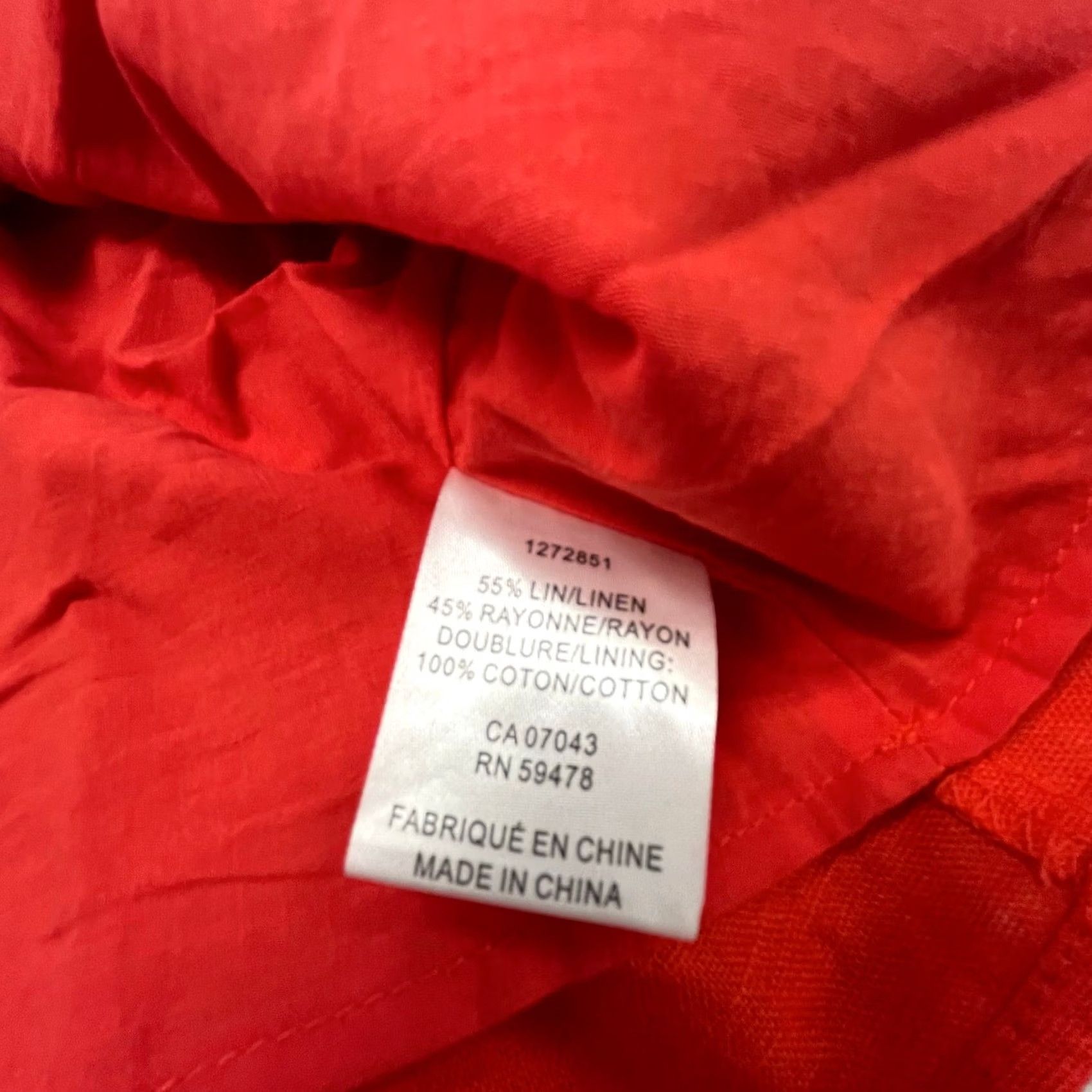 Rachel Zoe VINTAGE? No. NWT Rachel Zoe Red Womens Small Button Wide Strap Linen Summer Cruise Crop Top Size S / US 4 / IT 40 - 4 Thumbnail