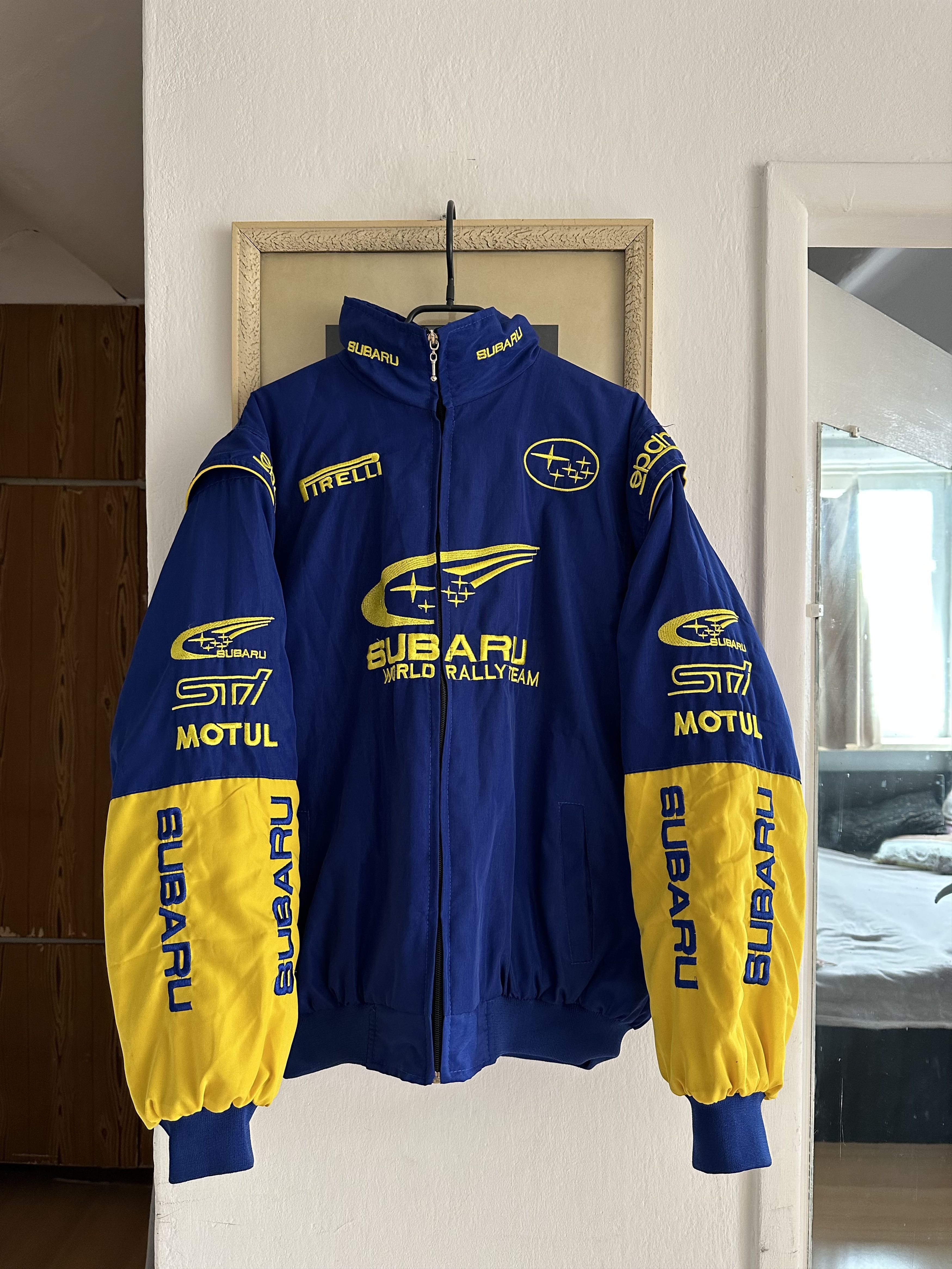 image of Vintage Subaru World Rally Team Racing Jacket Bomber, Men's (Size Medium)