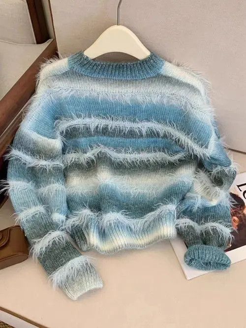 Other Striped patchwork crew neck knitted sweater Size M / US 6-8 / IT 42-44 - 2 Thumbnail
