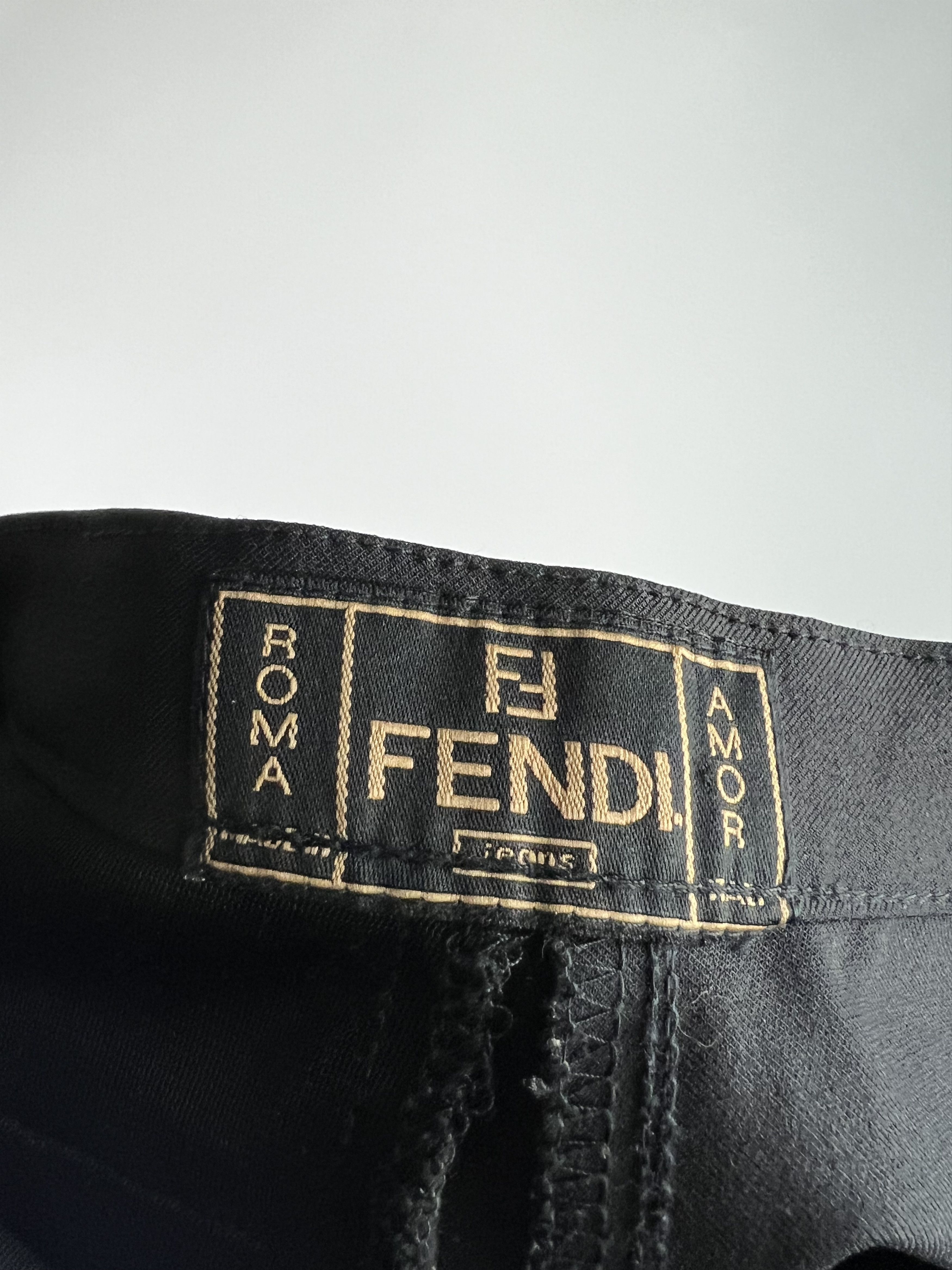 Fendi 90s Rare VTG Fendi Women's Black Pants Size 30" / US 8 / IT 44 - 9 Thumbnail