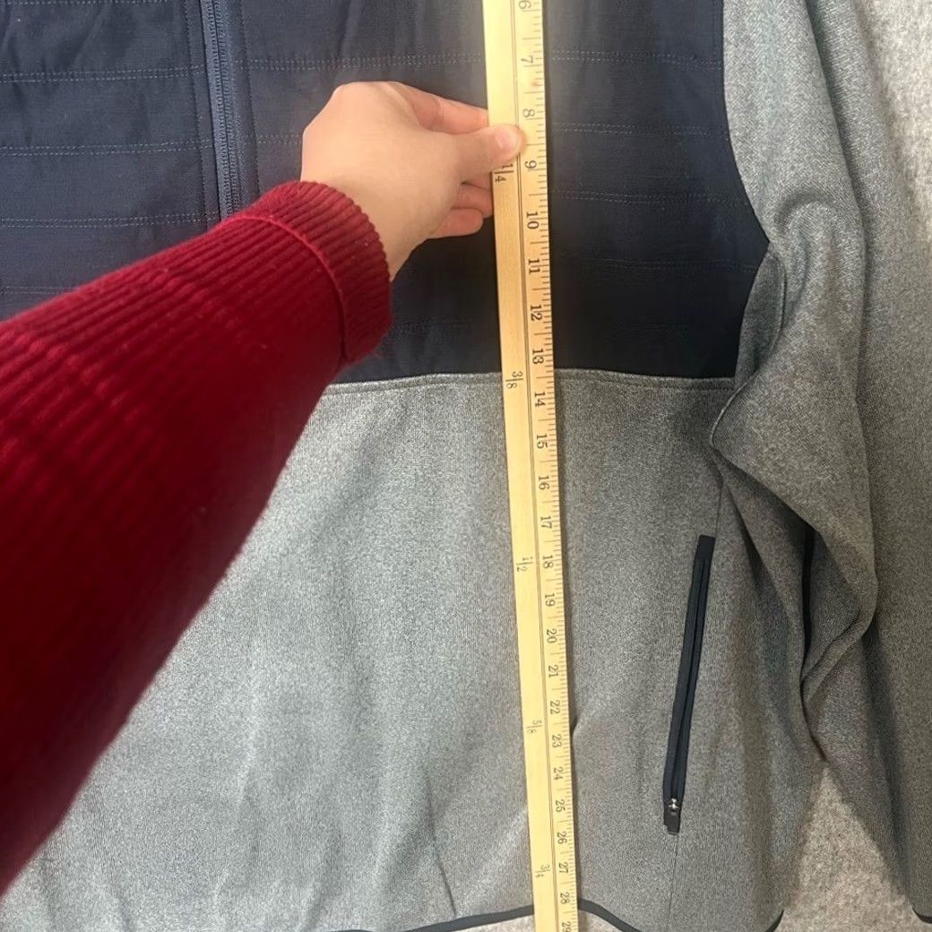 UNTUCKit UNTUCKit Pullover Jacket 1/4 Zip Navy Gray 3XLT Men Big & Tall Pockets Polyester Blue Size US XXL / EU 58 / 5 - 4 Thumbnail
