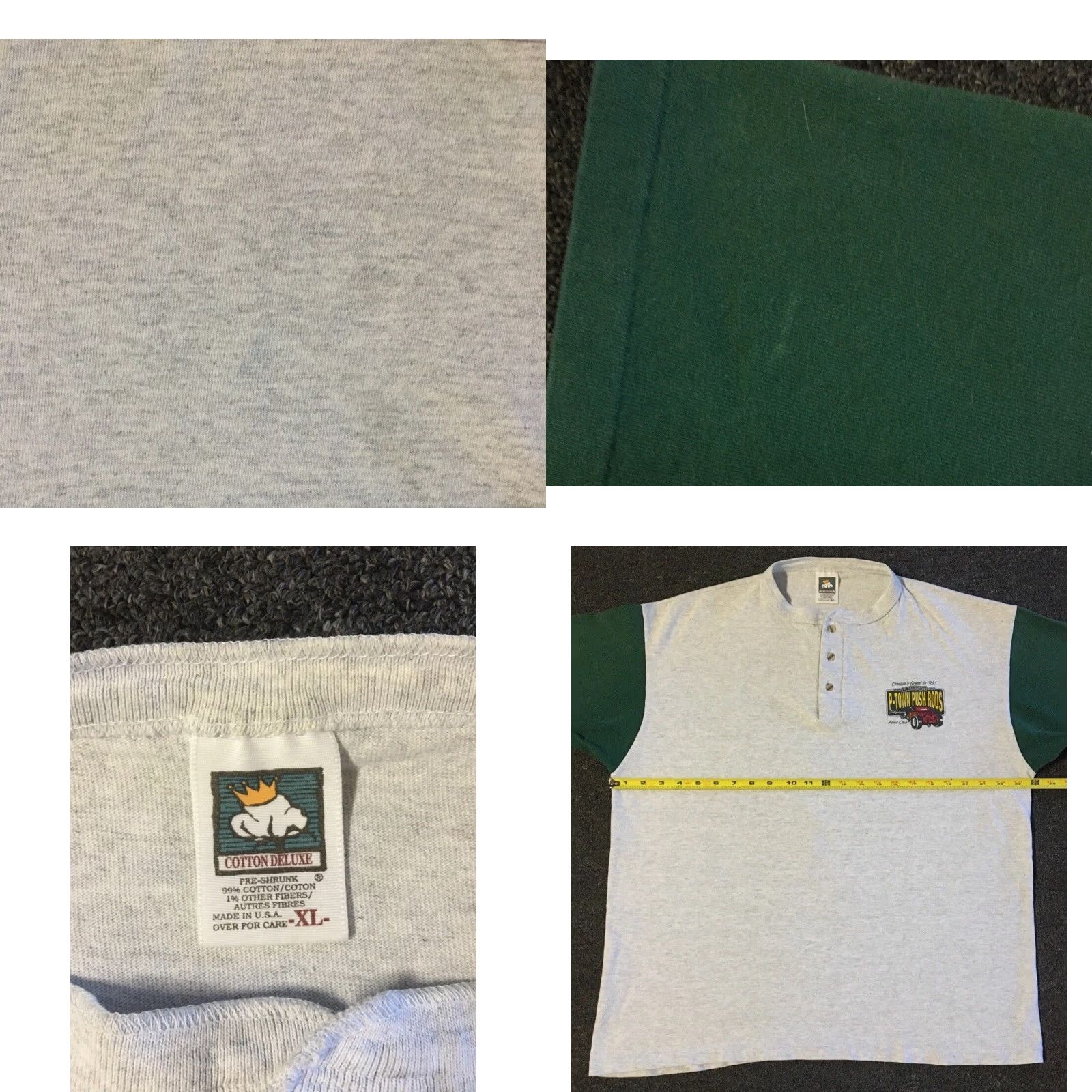 NASCAR VINTAGE Pleasanton Drag Racing Shirt XL Gray Henley 90s Grunge NASCAR Single Stitch Mens Size US XL / EU 56 / 4 - 8 Thumbnail
