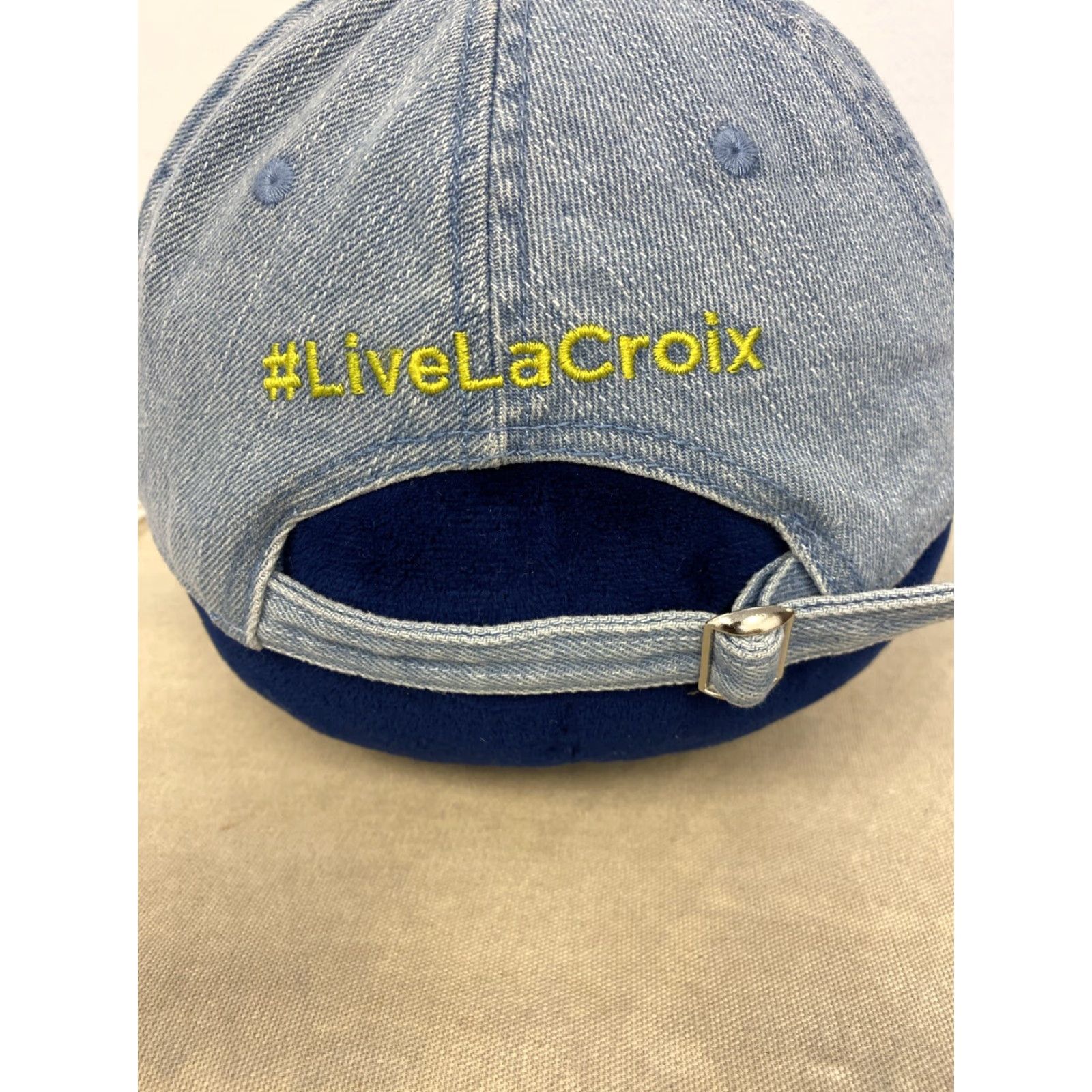 Denime VINTAGE La Croix Sparkling Water Denim Cap Unisex Adults One Size Blue Casual Adjustable Baseball Hat Size ONE SIZE - 4 Thumbnail