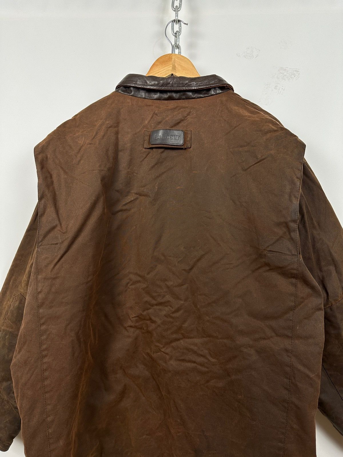 Barbour Vintage Barbour Bushman Brown Waxed Heavy Coat Jacket Size US XL / EU 56 / 4 - 16 Thumbnail