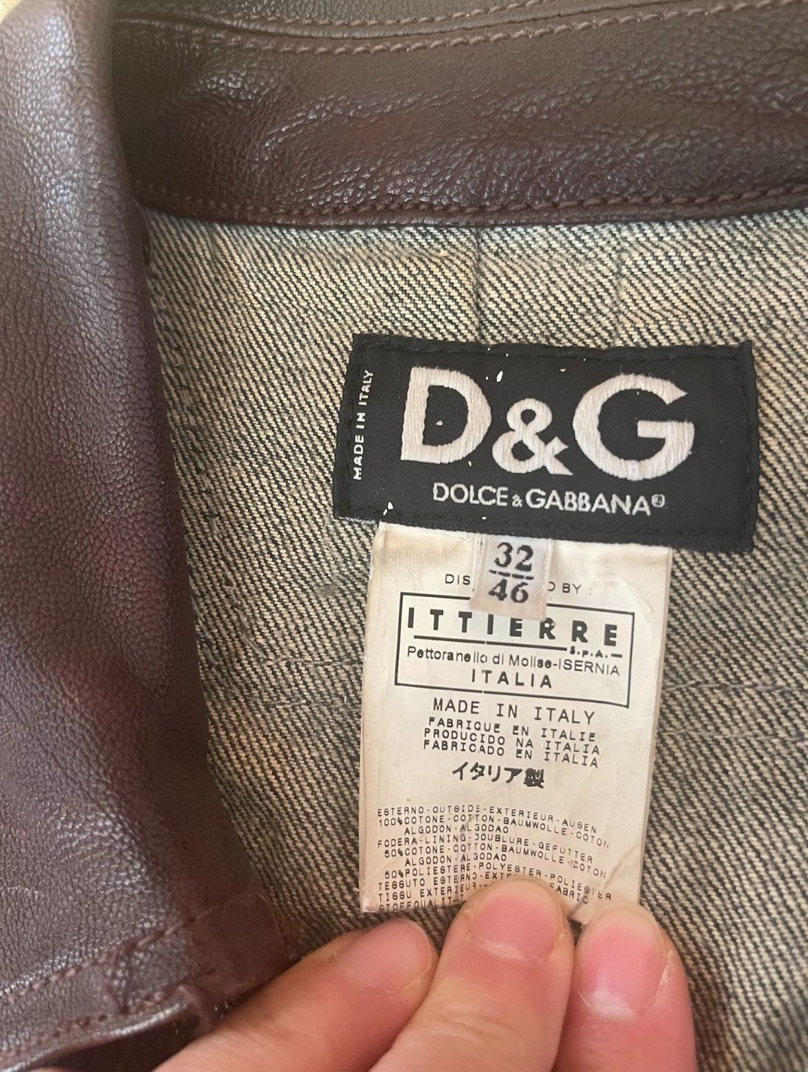 Dolce & Gabbana Dolce & Gabbana leather denim jacket Size US L / EU 52-54 / 3 - 5 Thumbnail