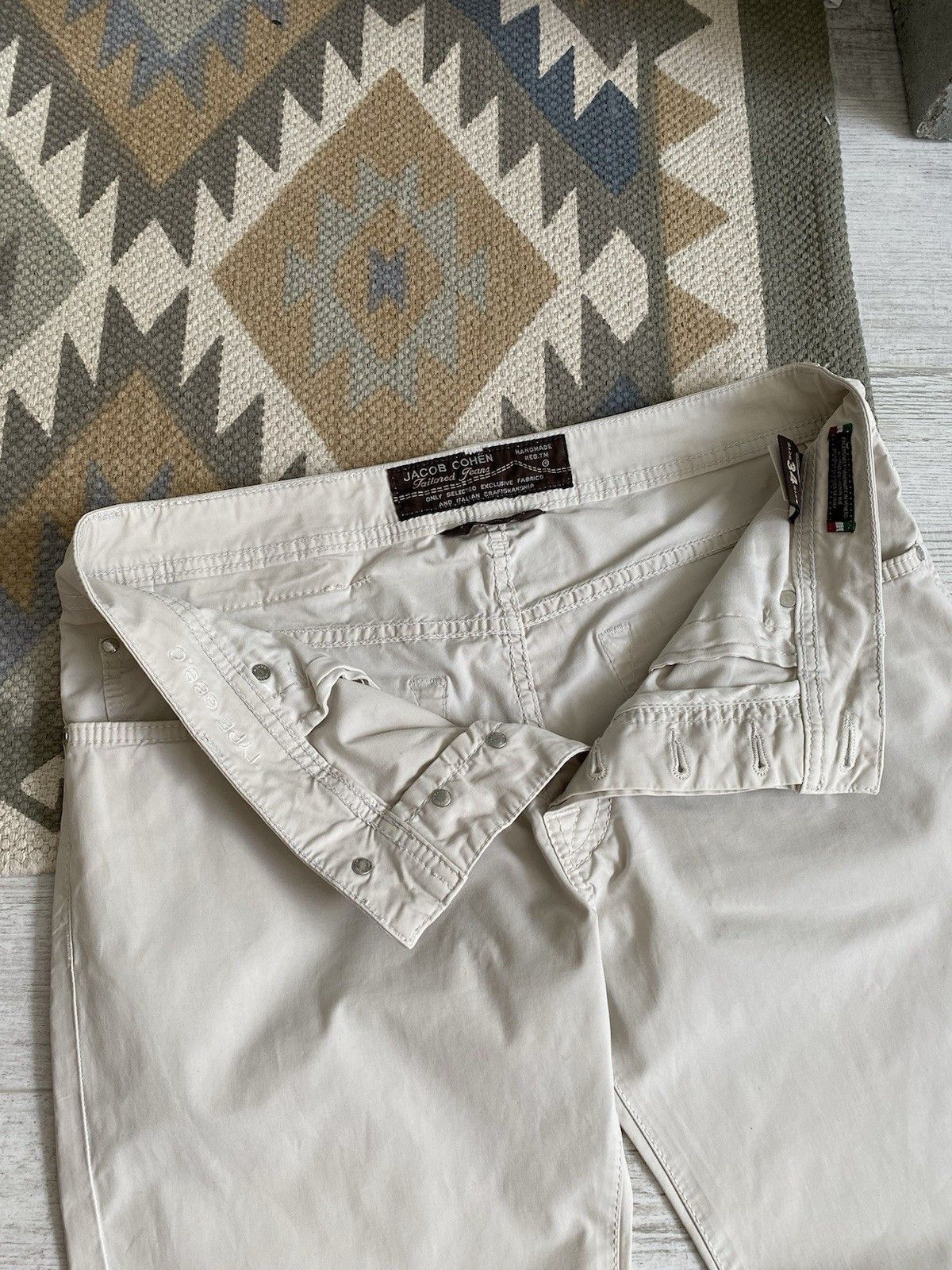 Jacob Cohen Jacob Cohen Cotton Beige Casual Chino Pants Size US 34 / EU 50 - 13 Thumbnail