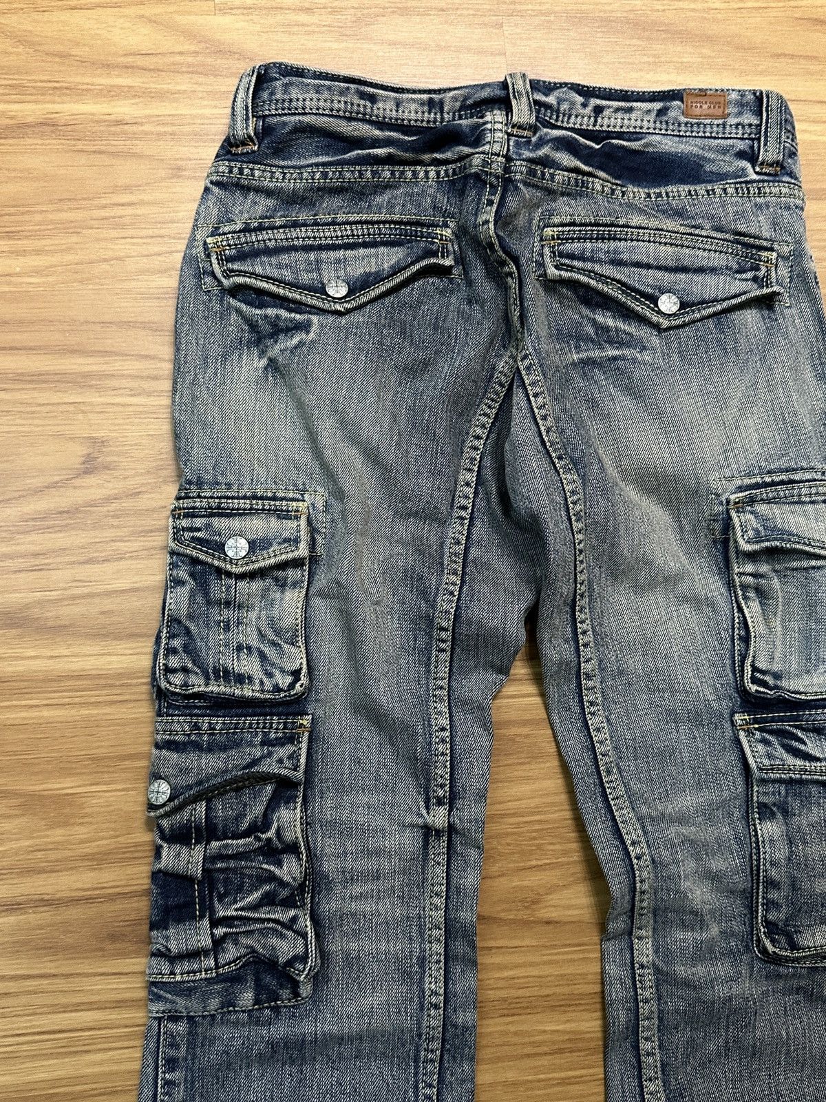 Nicole Club Nicole Club For Men Flare Multi Pocket Bondage Denim Jeans Size US 32 / EU 48 - 15 Thumbnail