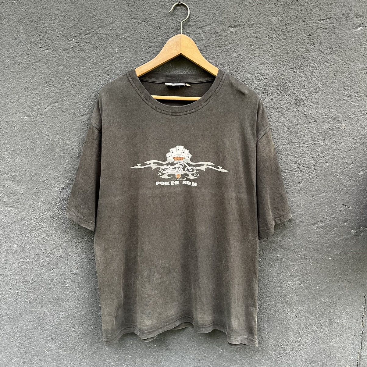 Vintage Thrashed Faded Vintage Poker Run By Johnny Bobbin Shirt Size US XL / EU 56 / 4 - 5 Thumbnail
