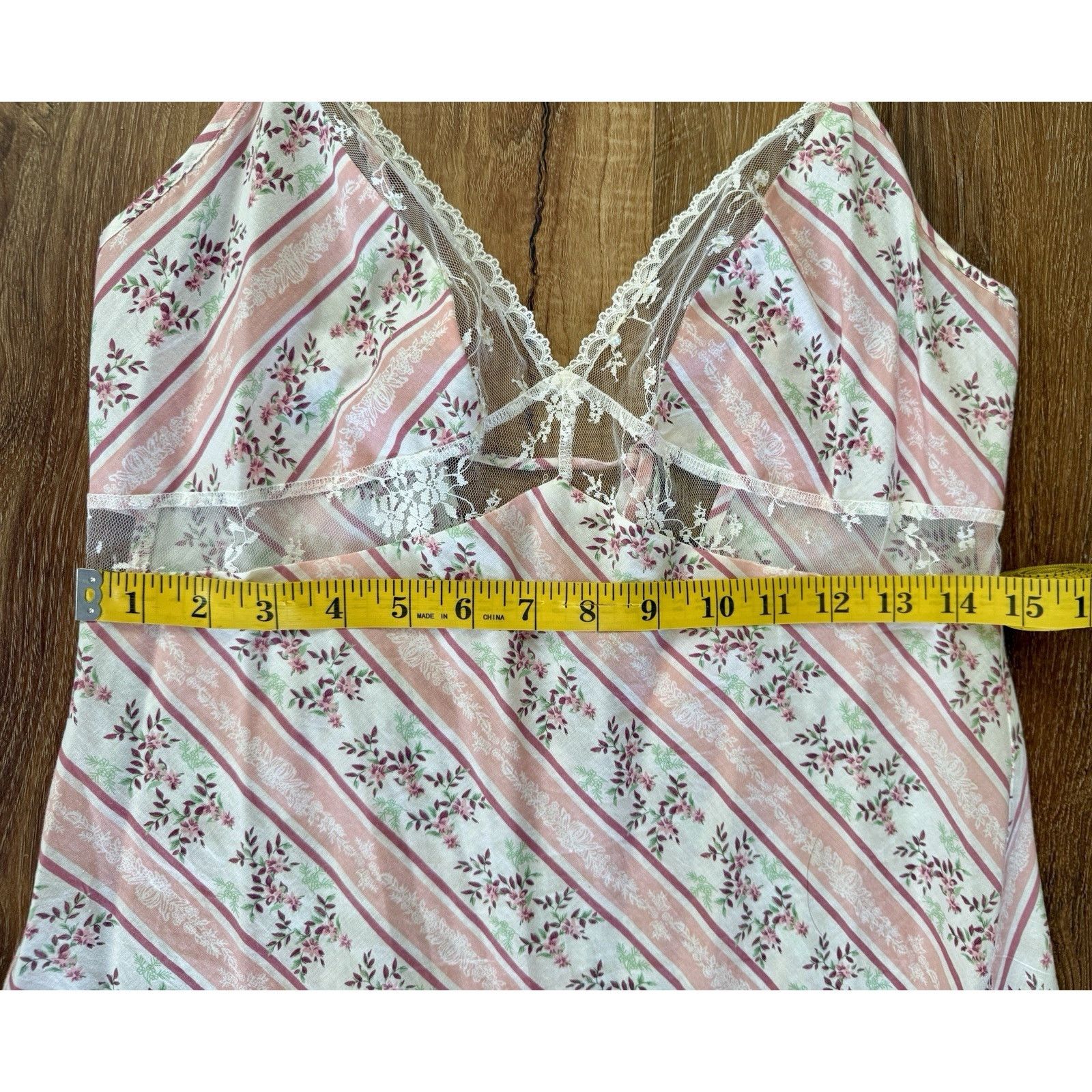 Victoria's Secret VTG Victoria's Secret Long Pink White Floral Nightgown Size ONE SIZE - 3 Thumbnail