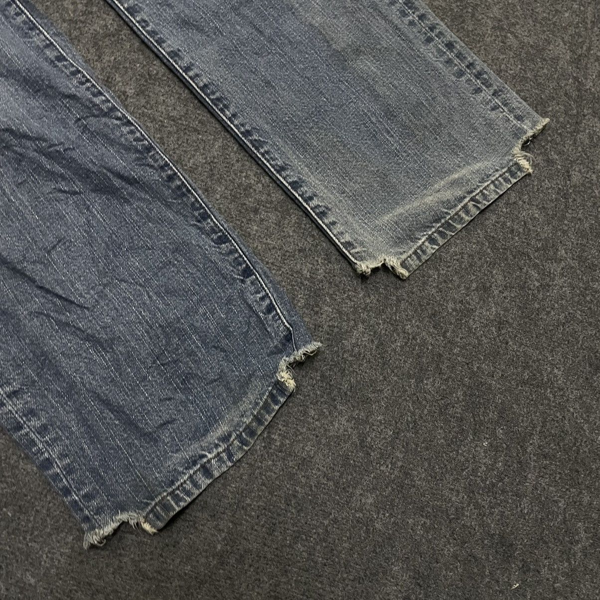 Calvin Klein 90s CK Distressed Denim Patchwork Kapital Style Size US 32 / EU 48 - 4 Thumbnail