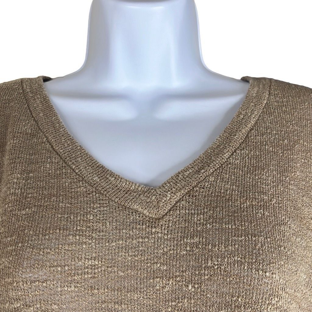 Other Talula Womens Size Medium Sweater Tan V Neck Long Sleeve Ray Size M / US 6-8 / IT 42-44 - 3 Thumbnail