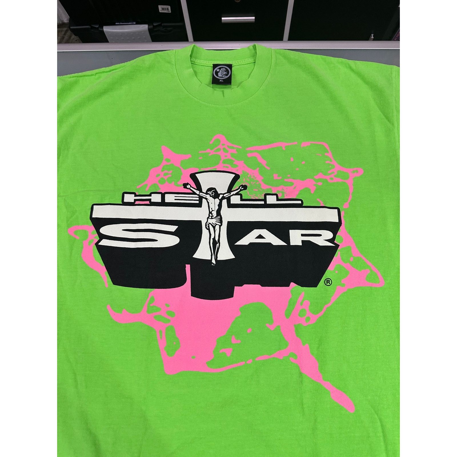 HELLSTAR Hellstar Path to Paradise Green Jesus Tee (XL) Size US XL / EU 56 / 4 - 1 Thumbnail