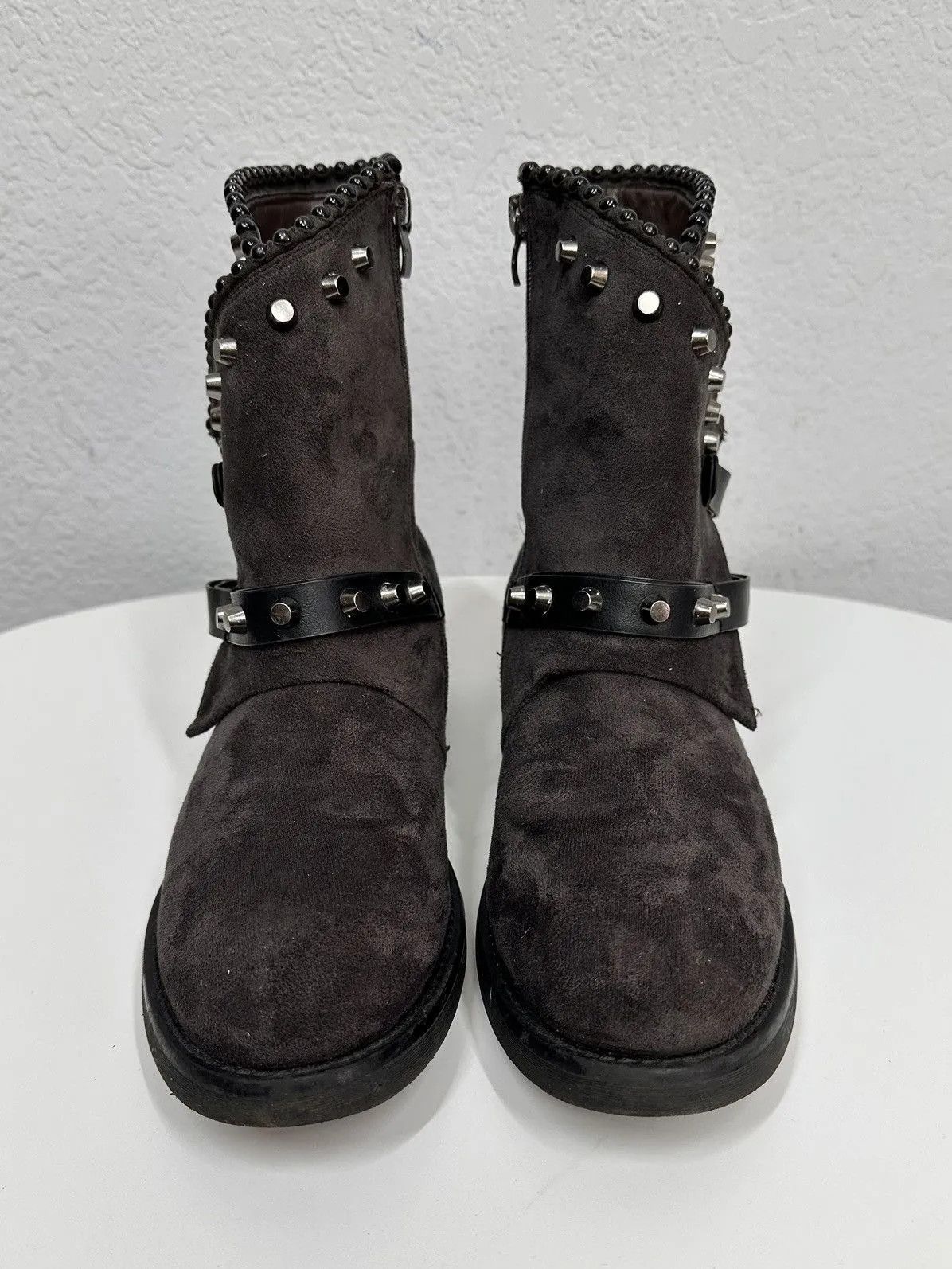 Hedi Slimane Vintage Leather Boots Avant Garde AS 98 Rick Owens Ankle Y2K Size US 7 / EU 40 - 4 Thumbnail