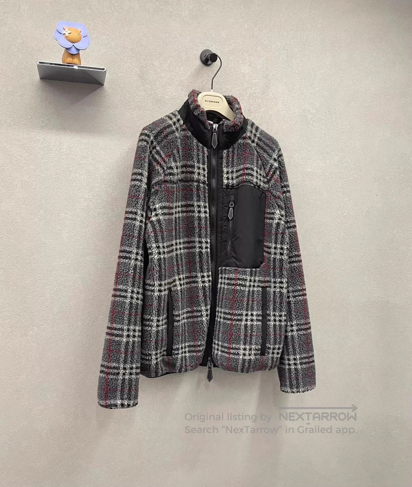 Burberry Plaid Fleece Zip-Up Jacket - Multi, Size M. Size US M / EU 48-50 / 2 - 3 Thumbnail