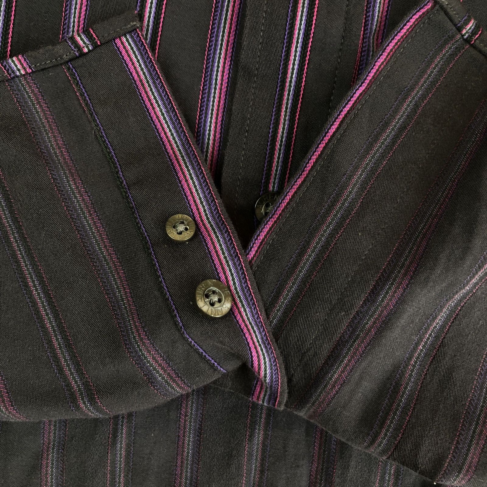 Vintage × Yves Saint Laurent YSL Shirt Striped Logo Size US M / EU 48-50 / 2 - 10 Thumbnail