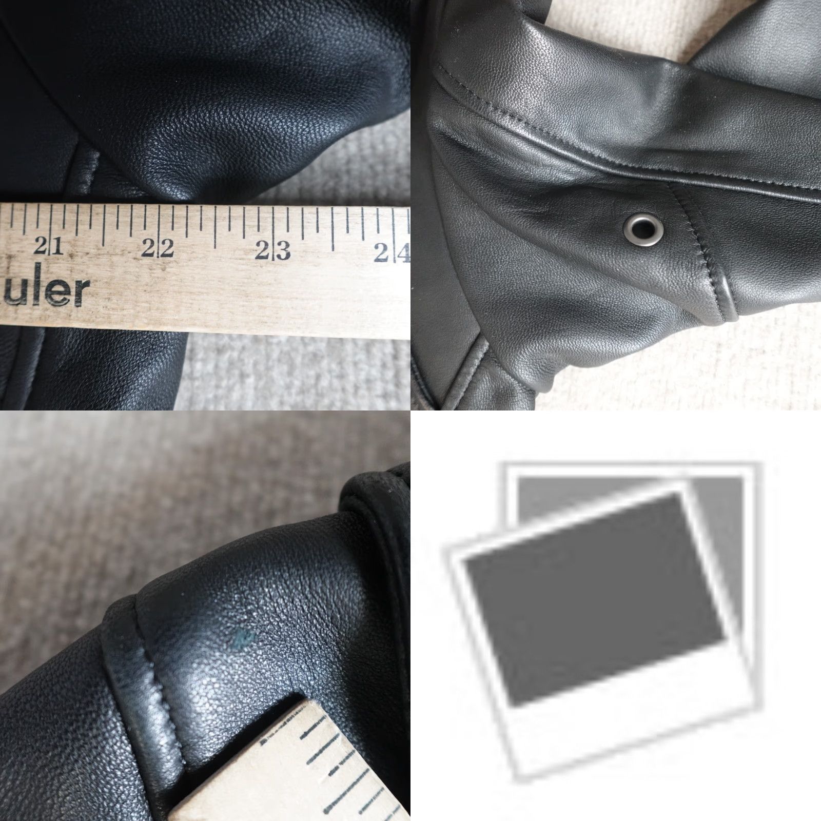 Vintage DSTLD Leather Jacket Biker Mens L Black Full Zip Removable Collar Size US L / EU 52-54 / 3 - 8 Thumbnail