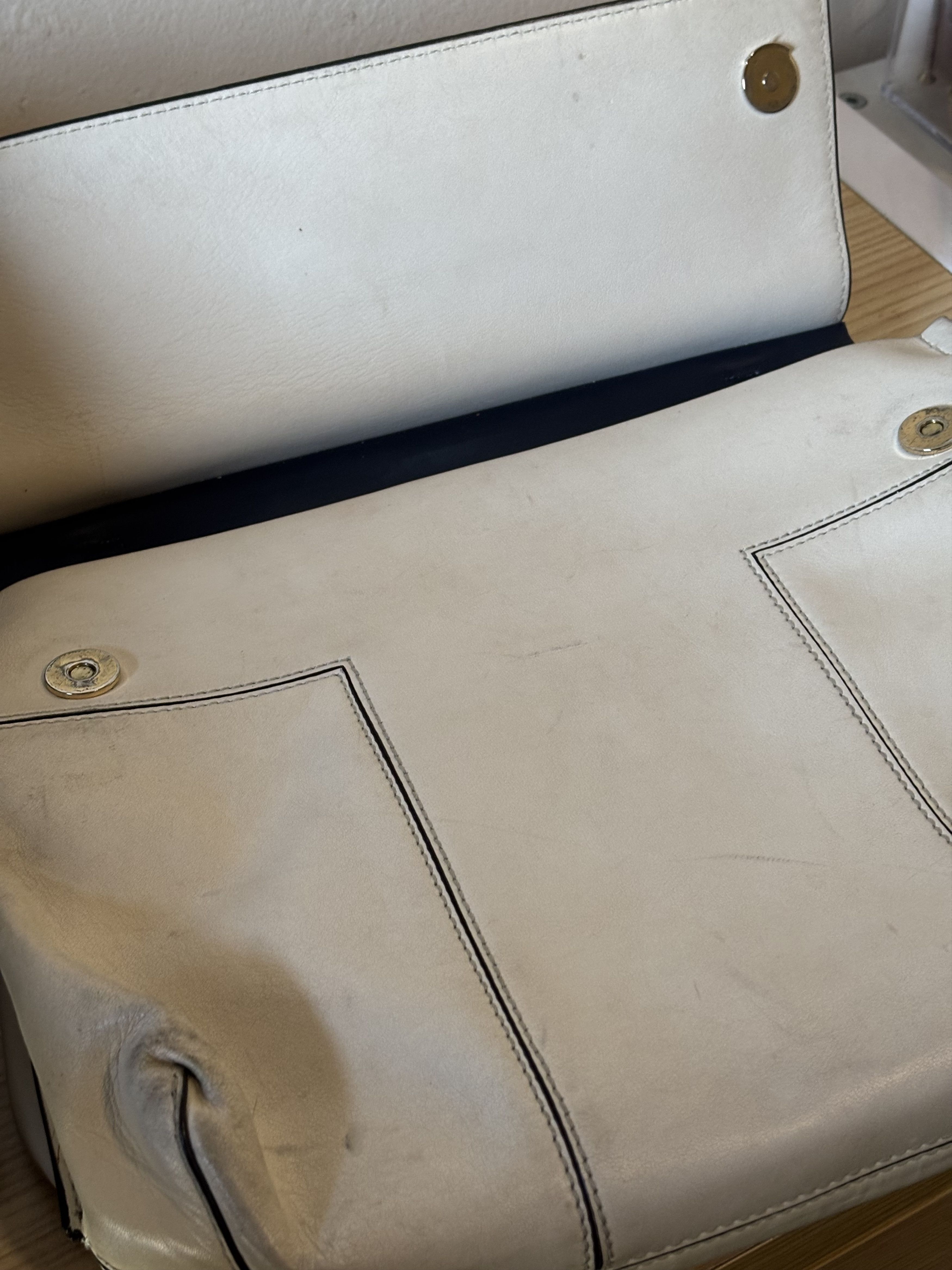 Tory Burch Tory Burch Block-T leather satchel in IVORY Size ONE SIZE - 3 Thumbnail