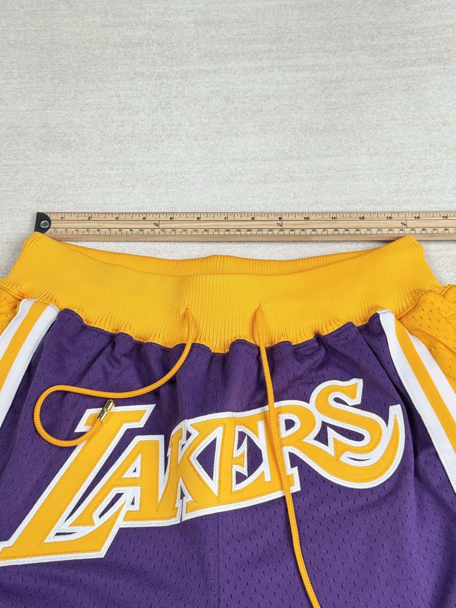 Just Don × Mitchell & Ness lakers shorts Size US 32 / EU 48 - 14 Thumbnail