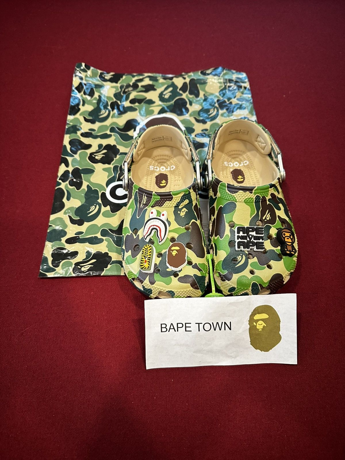 Bape BAPE 1ST CAMO SLIDE SANDALS YELLOW SIZE 10 | Grailed
