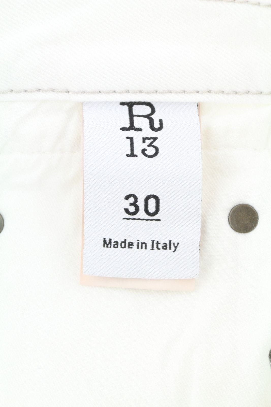 R13 BOY STRAIGHT 30 Bale White Cropped Ankle Zip Jeans 87159 Size 30" / US 8 / IT 44 - 9 Thumbnail