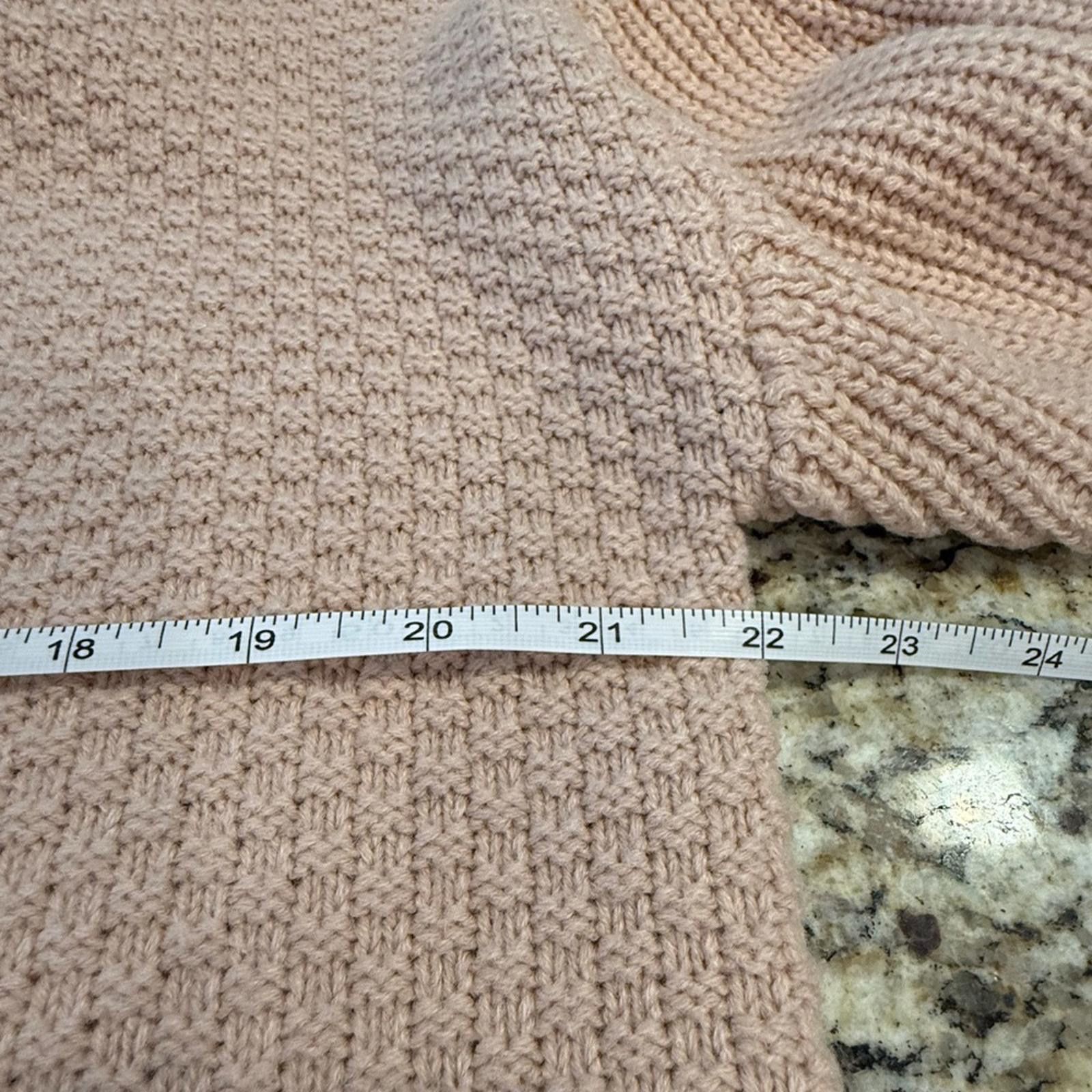 Topshop TOPSHOP pinkish tan sweater checkered ribbed knit SZ 4 Size S / US 4 / IT 40 - 9 Thumbnail