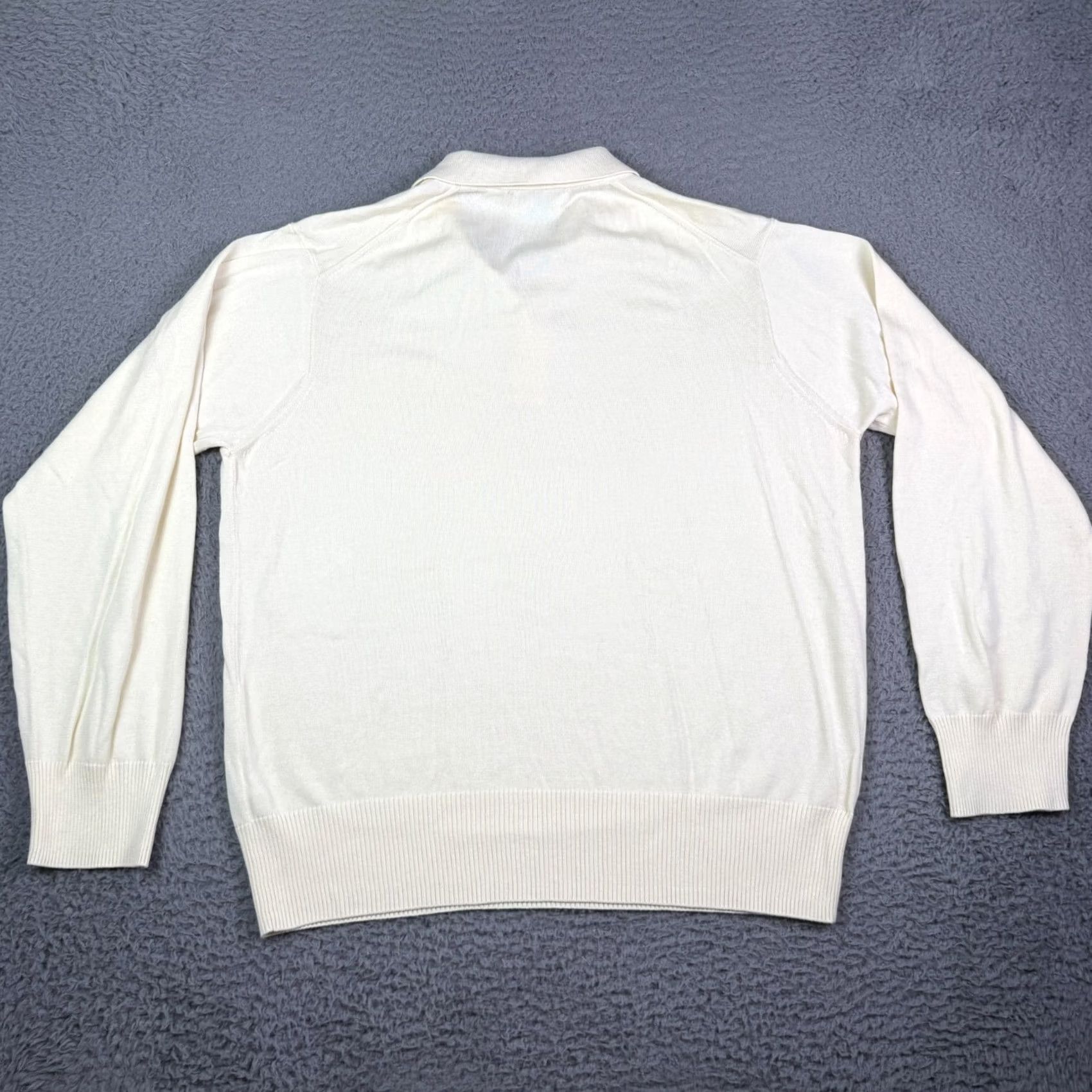 Mason's VINTAGE Buck Mason Cashmere Sweater Polo Shirt Mens L Sand Cream Long Sleeve Lightweight Size US L / EU 52-54 / 3 - 5 Thumbnail