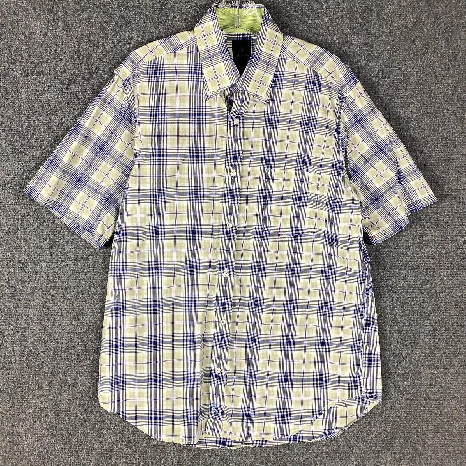 Tailorbyrd Tailorbyrd Button Down Shirt Men Large Short Sleeve Plaid L Size US L / EU 52-54 / 3 - 1 Thumbnail
