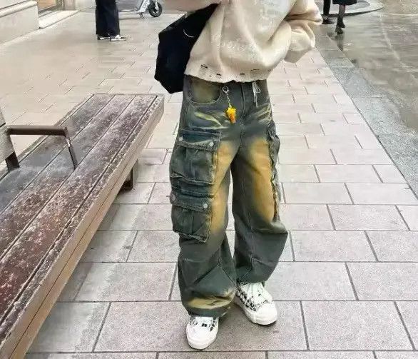 Japanese Brand Washed Baggy Jeans Size US 32 / EU 48 - 5 Thumbnail