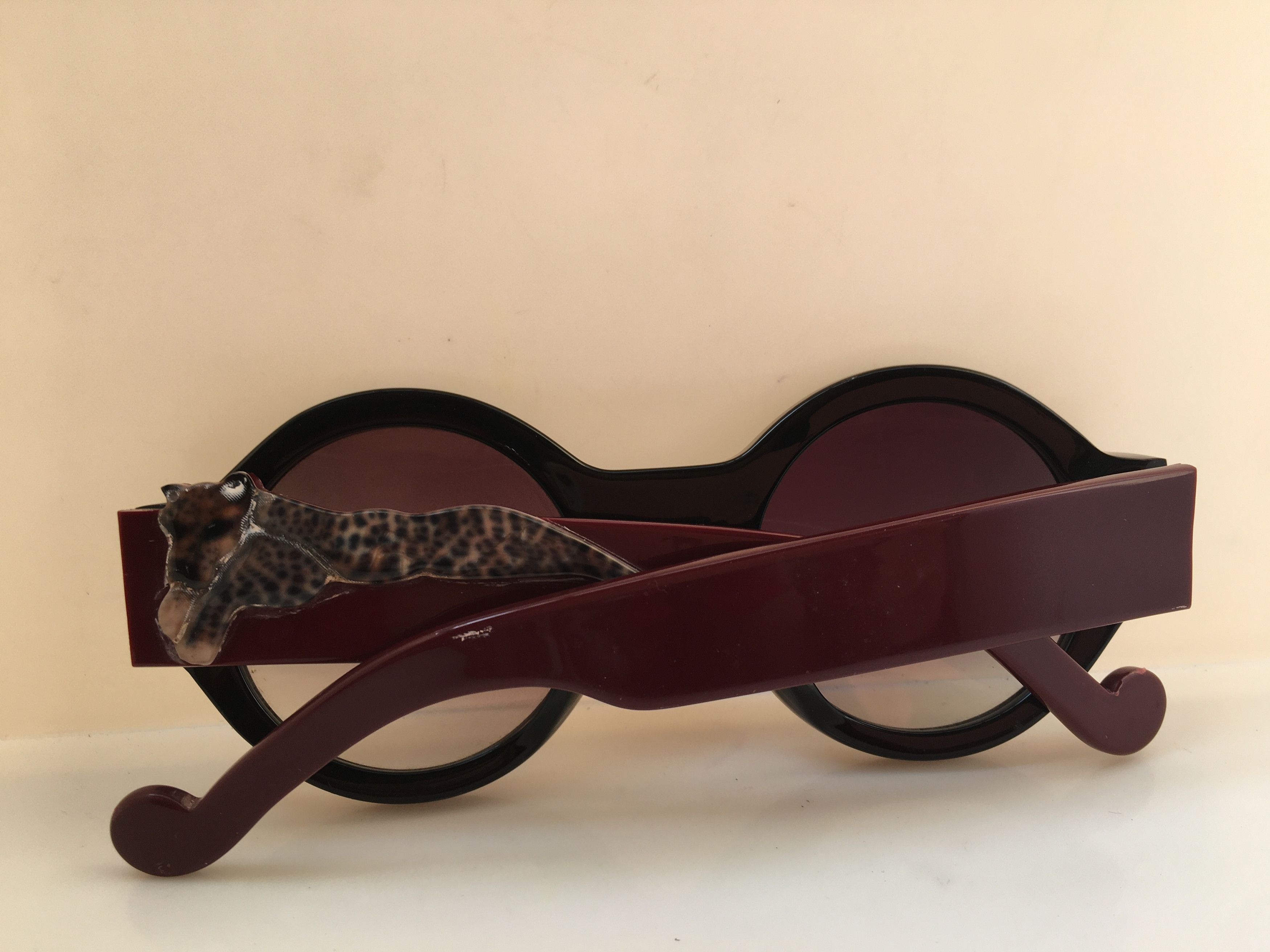 Other Handmade Chunky Acetate Round Sunglasses AVANT GARDE France Size ONE SIZE - 8 Thumbnail