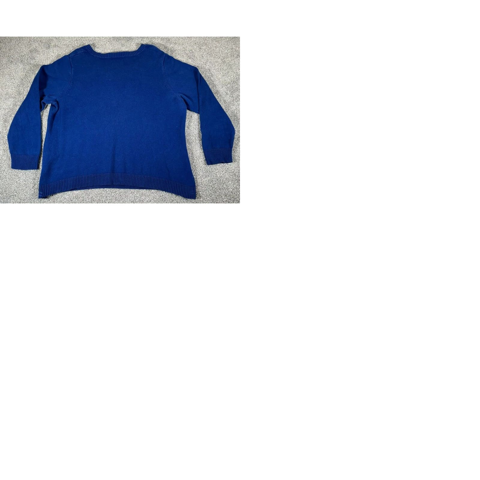 Vintage VINTAGE 90s Y2K Henley Sweater Womens 2X Plus Cable Knit Grandmacore Classic Blue 100% Cotton Knit Button Mens? Girls? Size XXL / US 16-18 / IT 52-54 - 9 Thumbnail